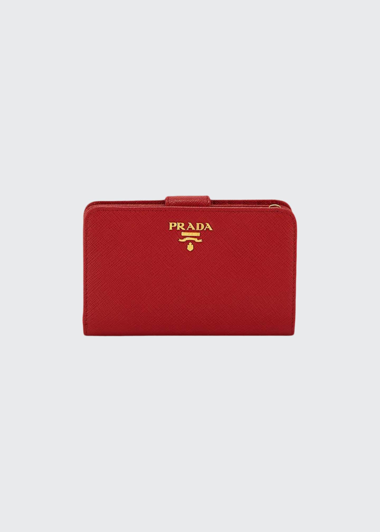 prada medium saffiano tab wallet