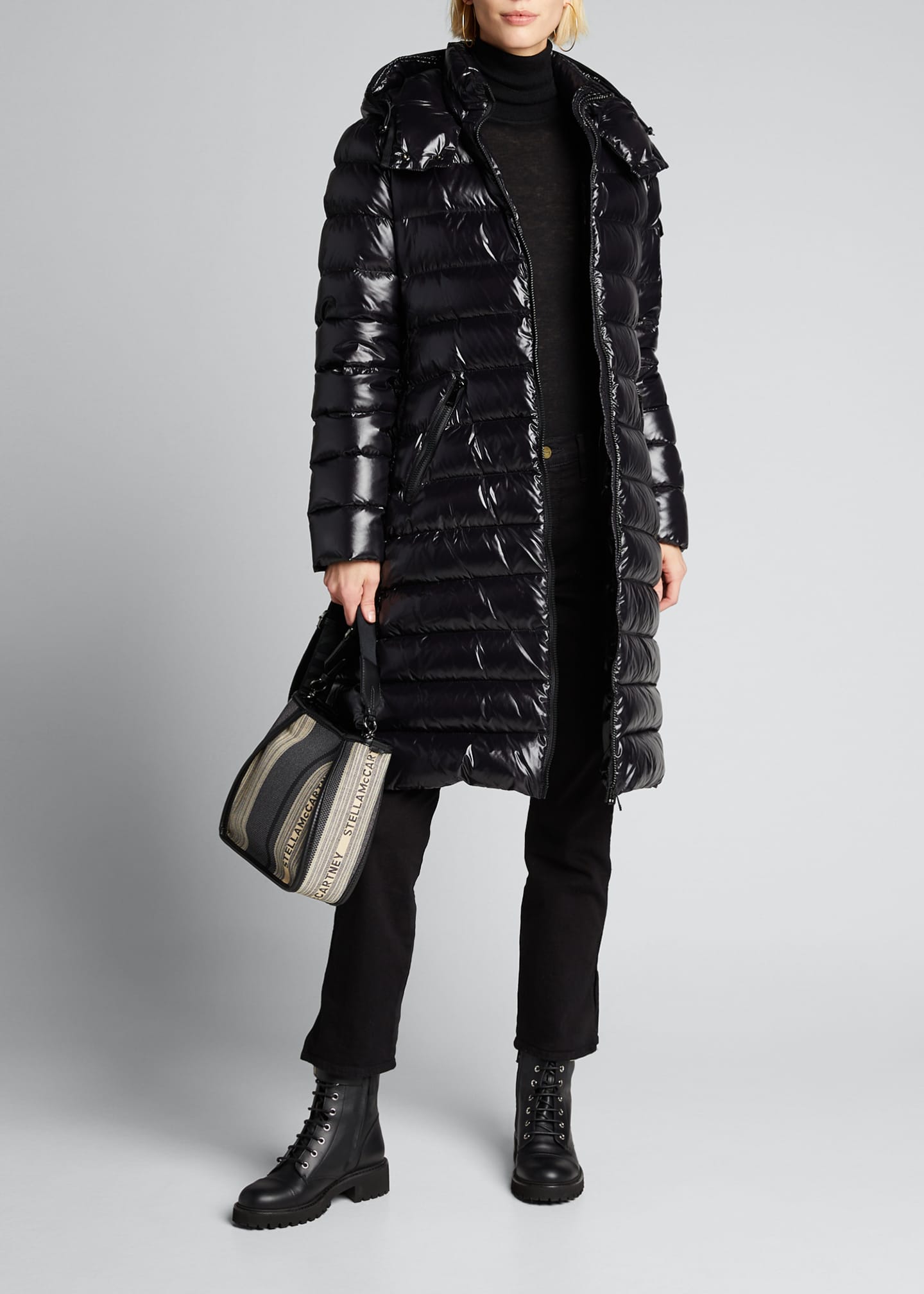 moncler fitted puffer jacket