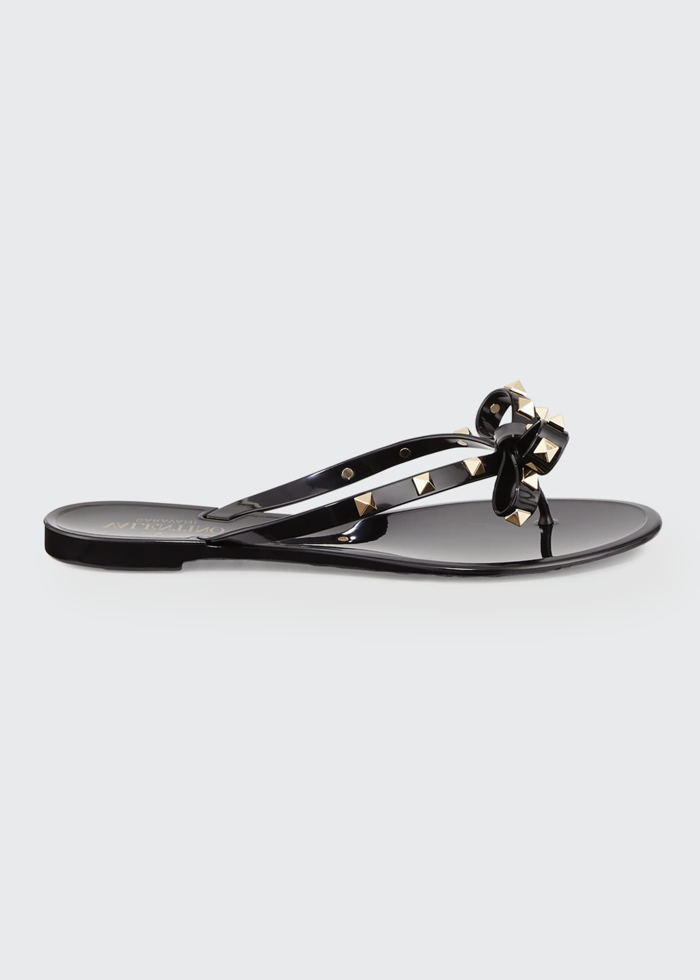 Valentino Garavani Rockstud PVC Flat Thong Sandals - Bergdorf Goodman