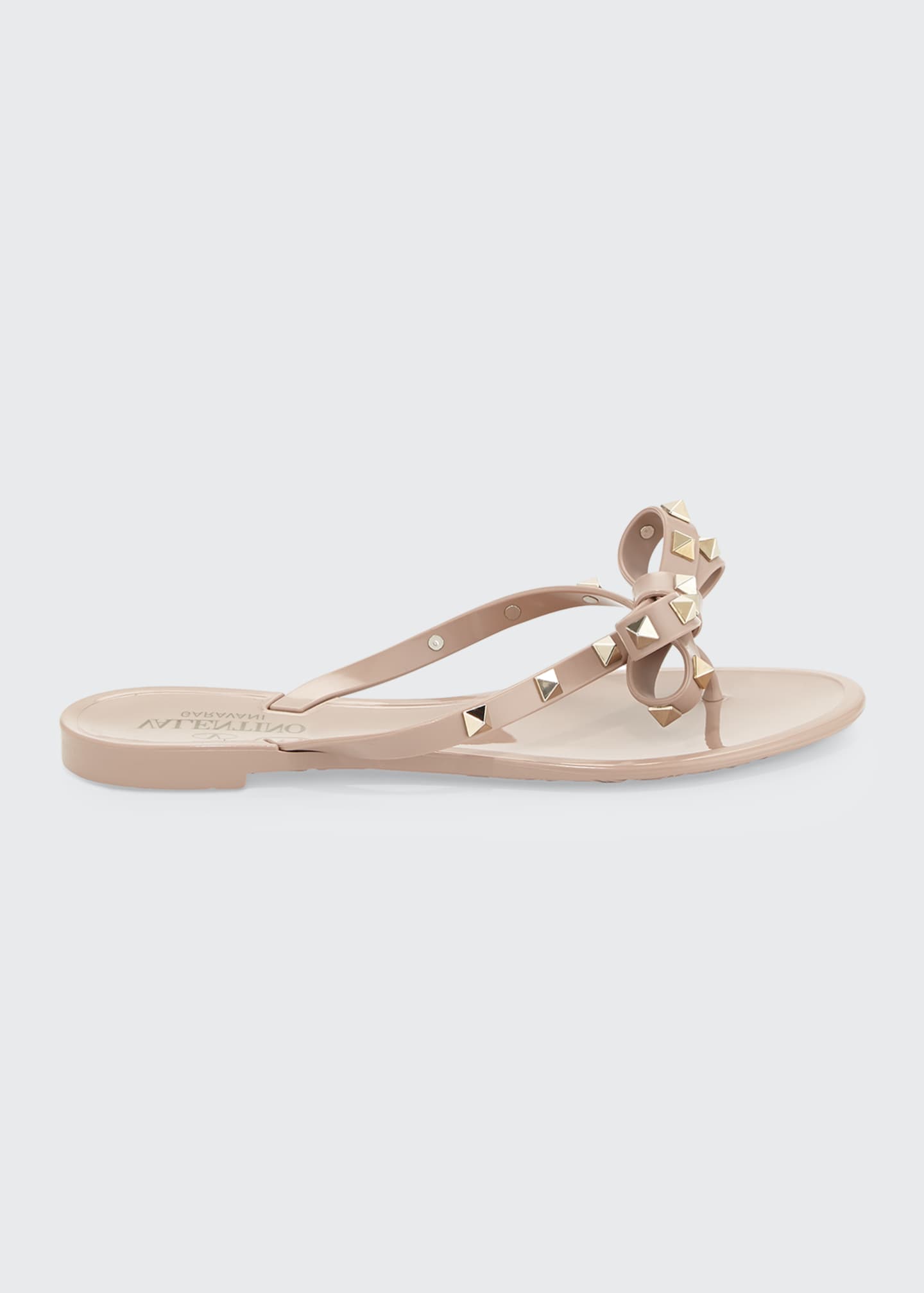 valentino rockstud pvc thong sandal