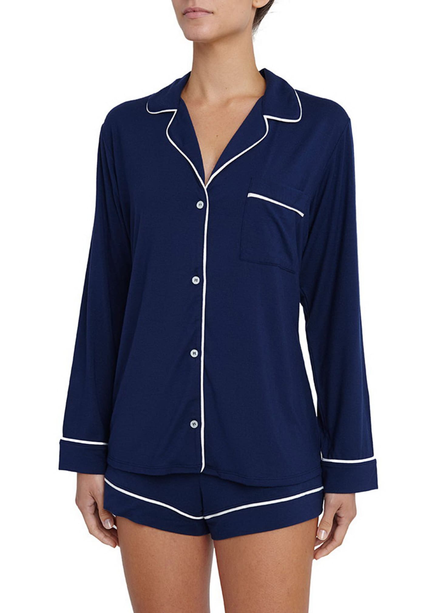 Eberjey Gisele Long-Sleeve Short Pajama Set - Bergdorf Goodman