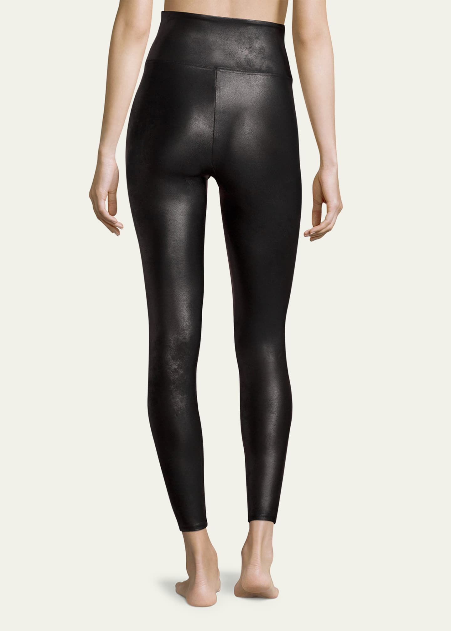 NEW Spanx Mama Maternity Faux Leather High Waisted Leggings- 20201R - Black  - M