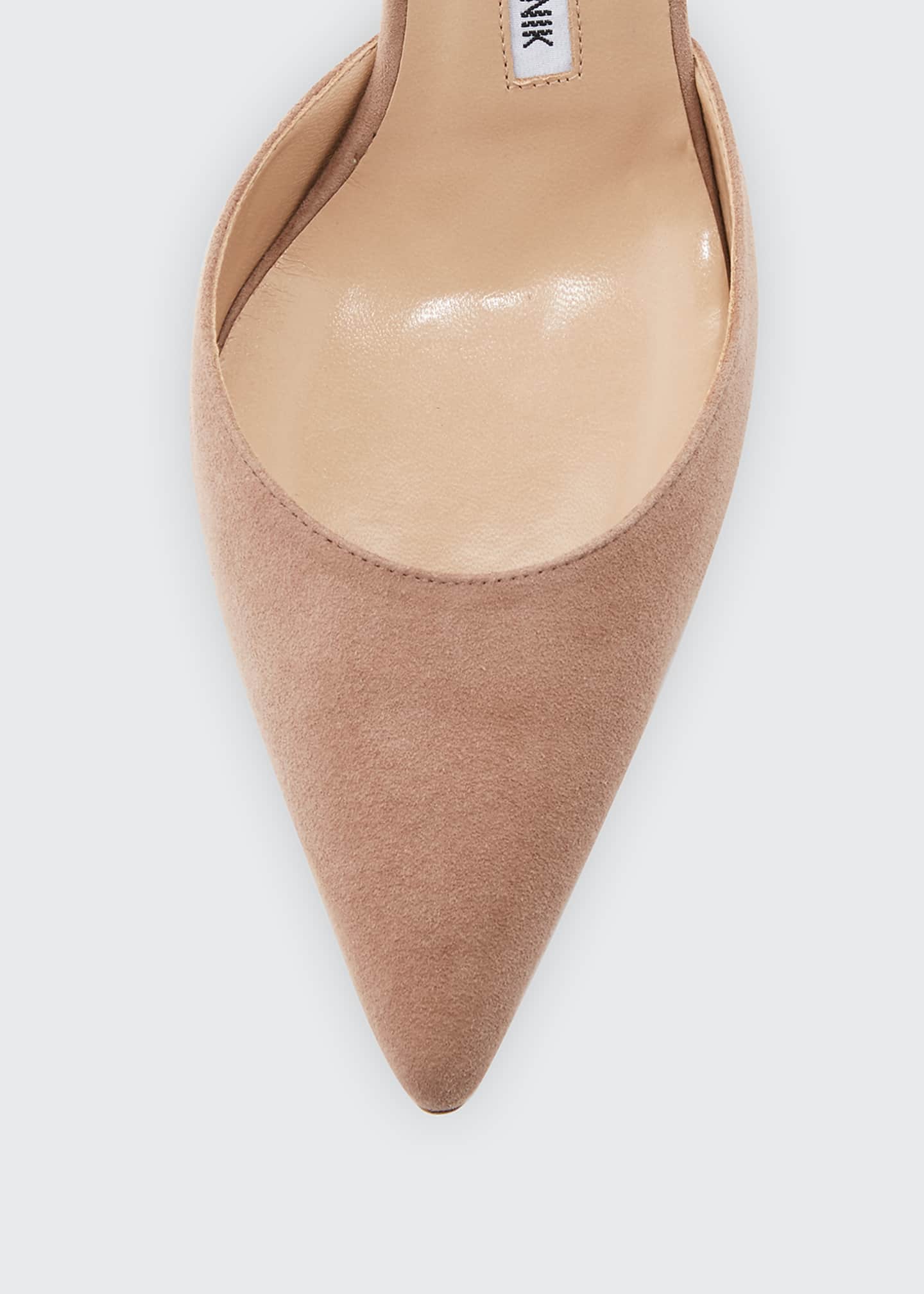 manolo blahnik carolyne suede slingback pumps
