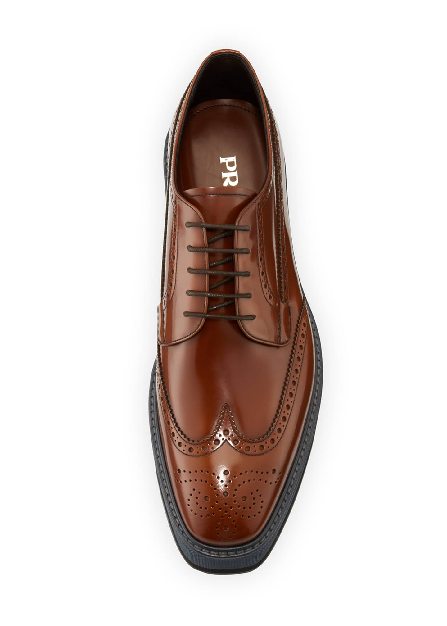 Prada mens platform brogues top
