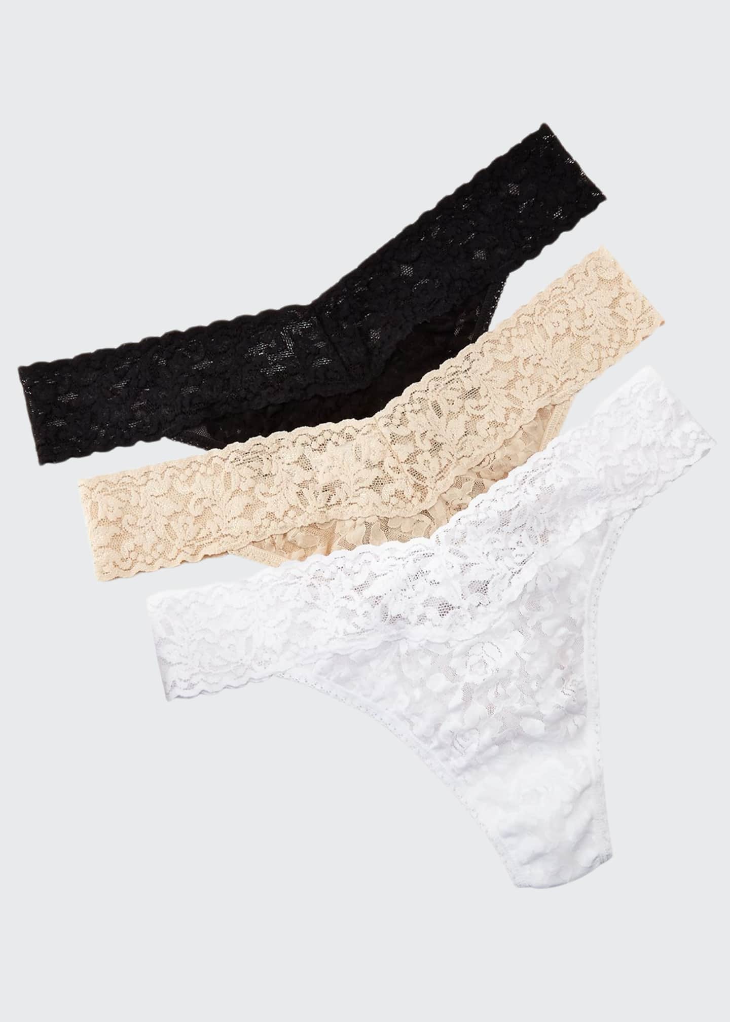 Hanky Panky Three Pack Original Rise Signature Lace Thong