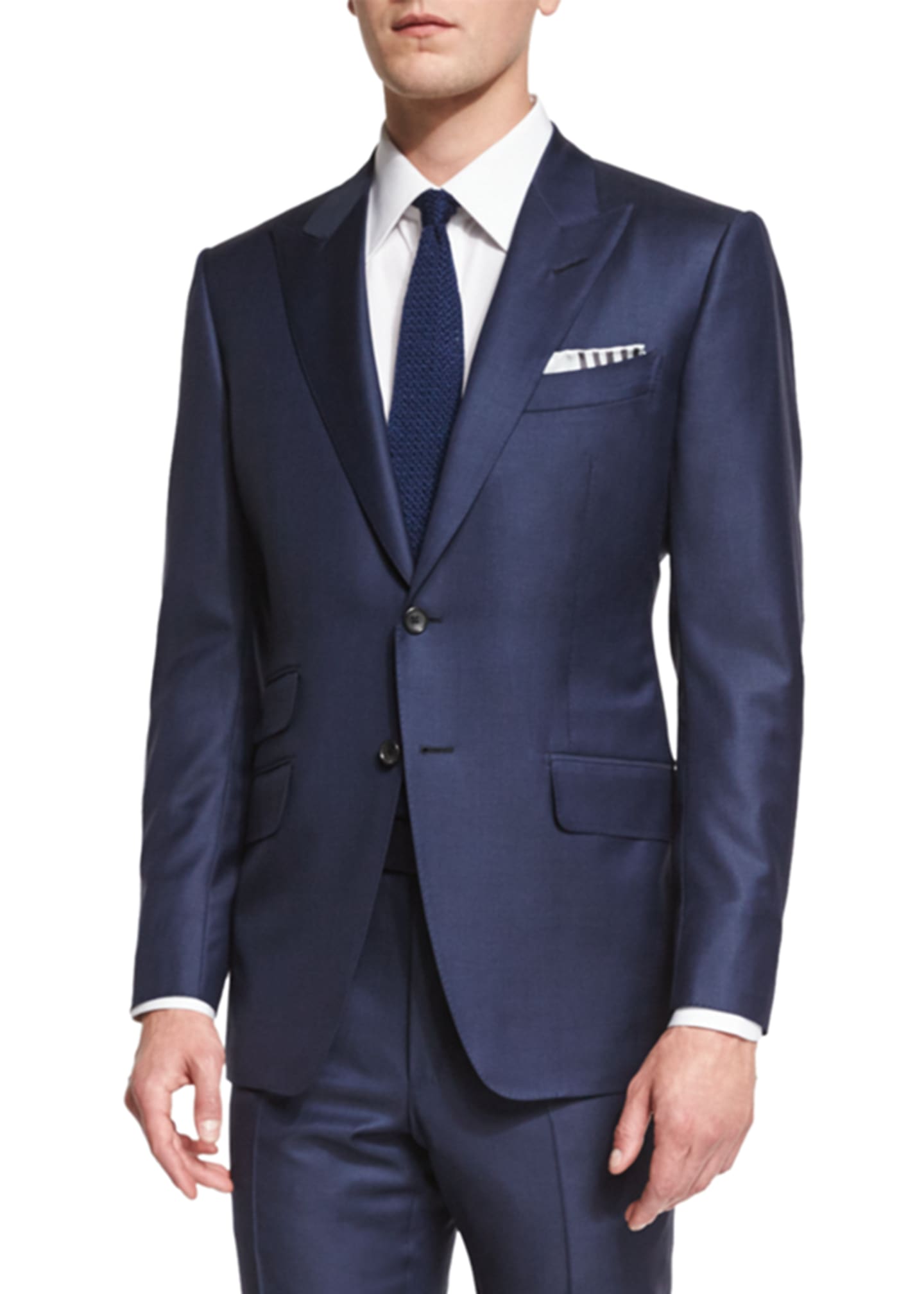 TOM FORD O'Connor Base Sharkskin Two-Piece Suit, Bright Navy - Bergdorf ...