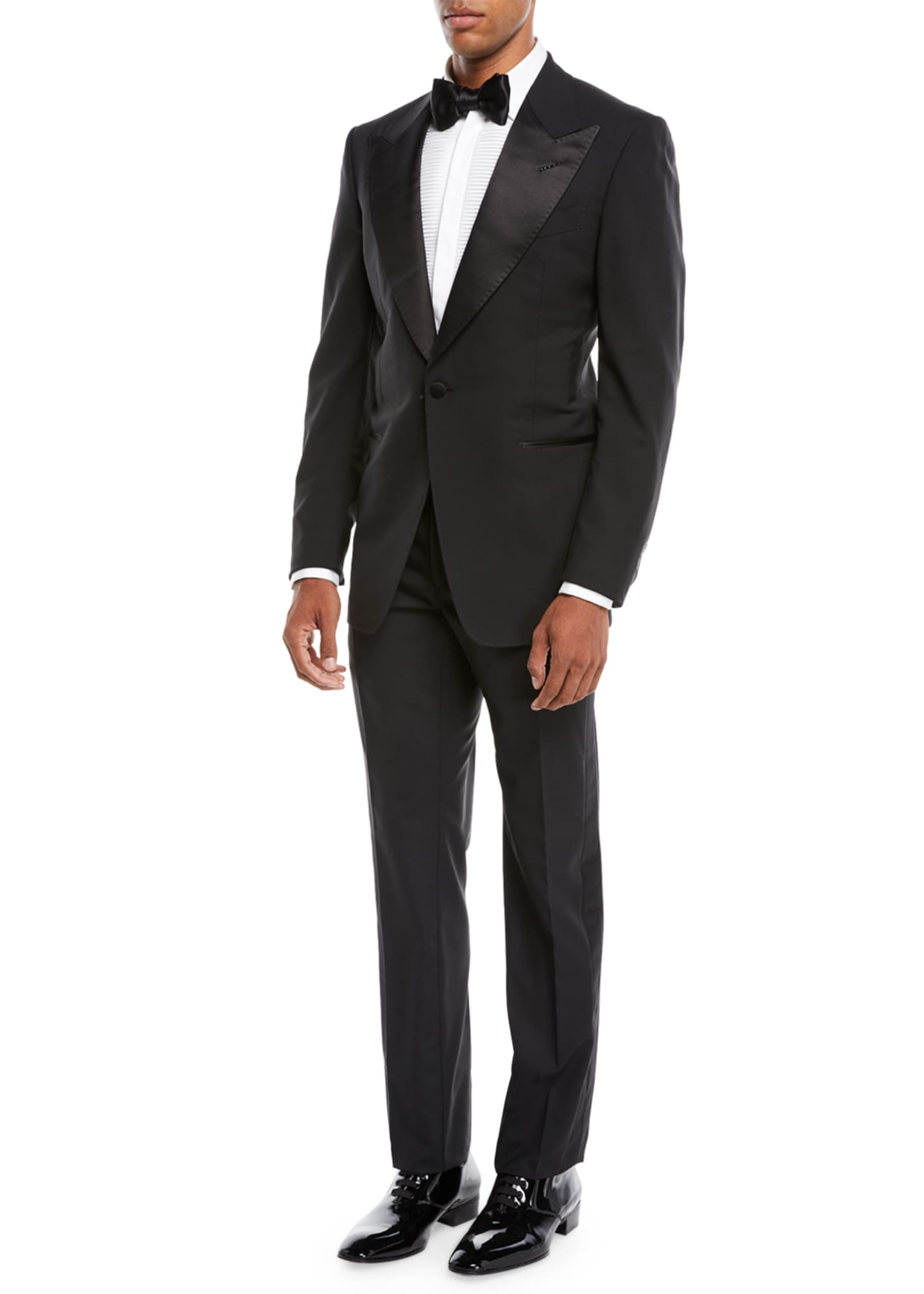 TOM FORD Men's Satin PeakLapel TwoPiece Tuxedo Suit Bergdorf Goodman