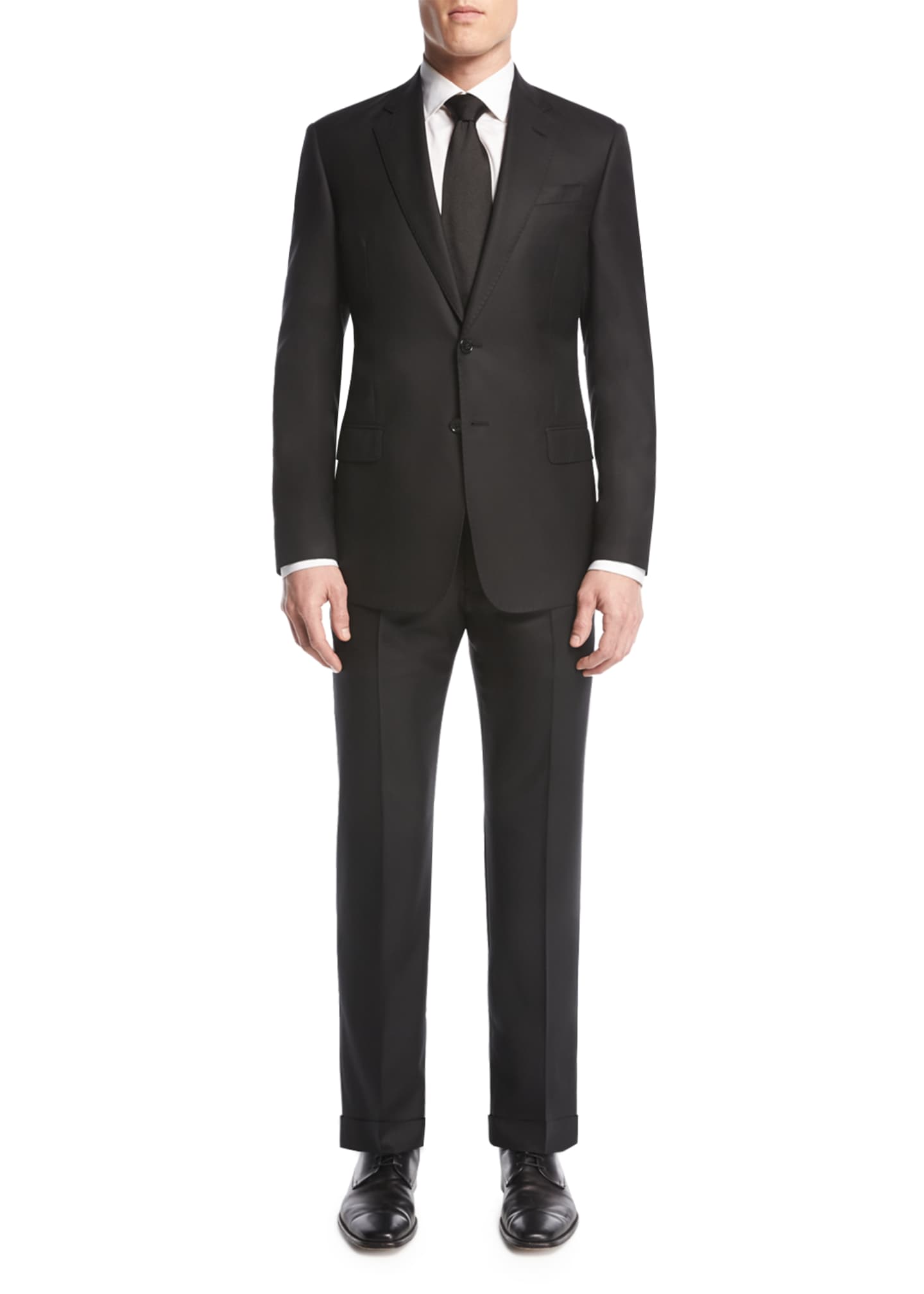 Giorgio Armani Soft Basic Two-Piece Suit, Black - Bergdorf Goodman