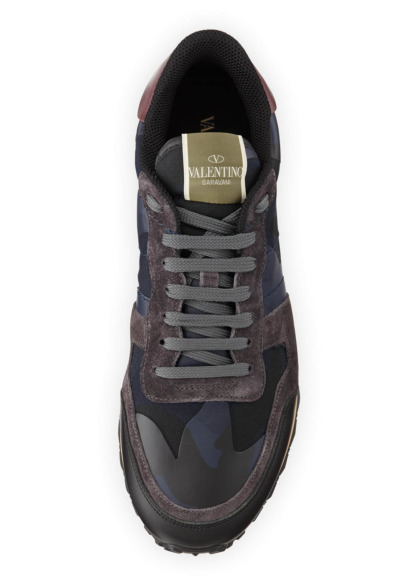 uitlokken Th elektrode Valentino Men's Rockrunner Camo-Print Sneakers, Blue - Bergdorf Goodman