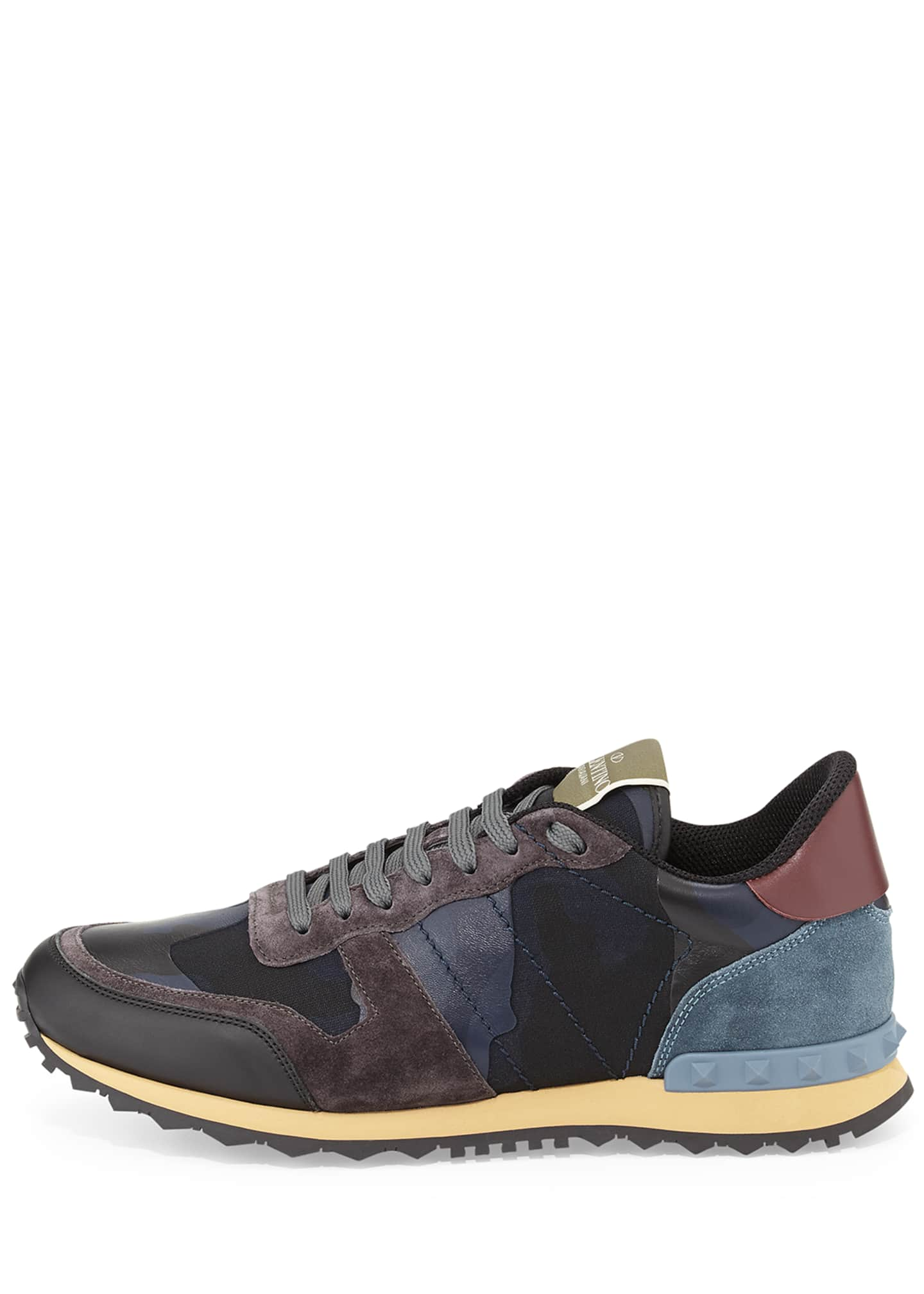 vigtig sortie Blind tillid Valentino Men's Rockrunner Camo-Print Sneakers, Blue - Bergdorf Goodman