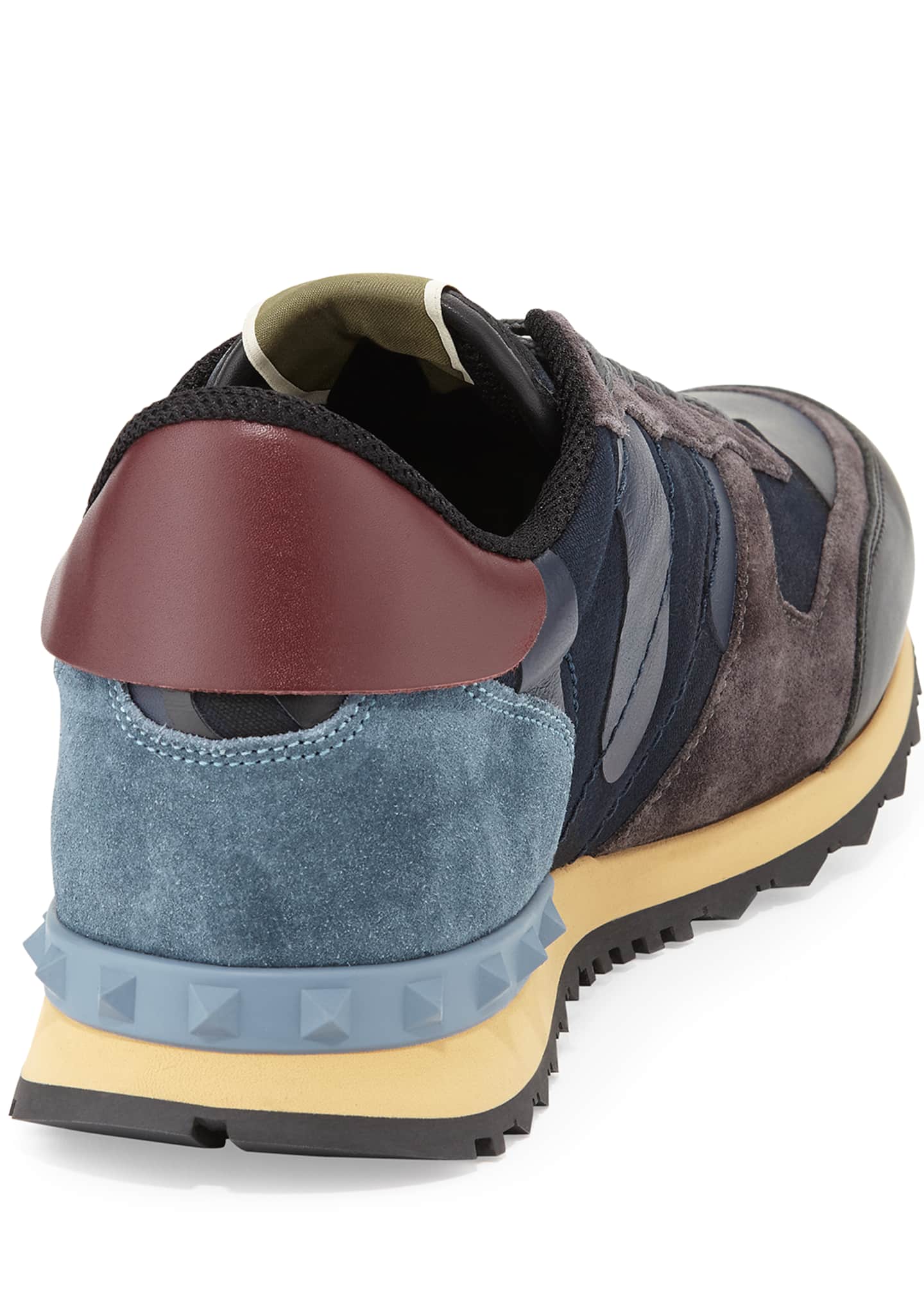 Blue camo valentino sneakers discount