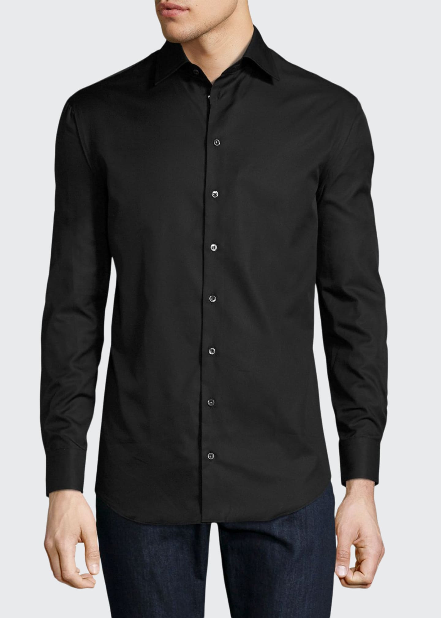 Giorgio Armani Basic Sport Shirt, Black 