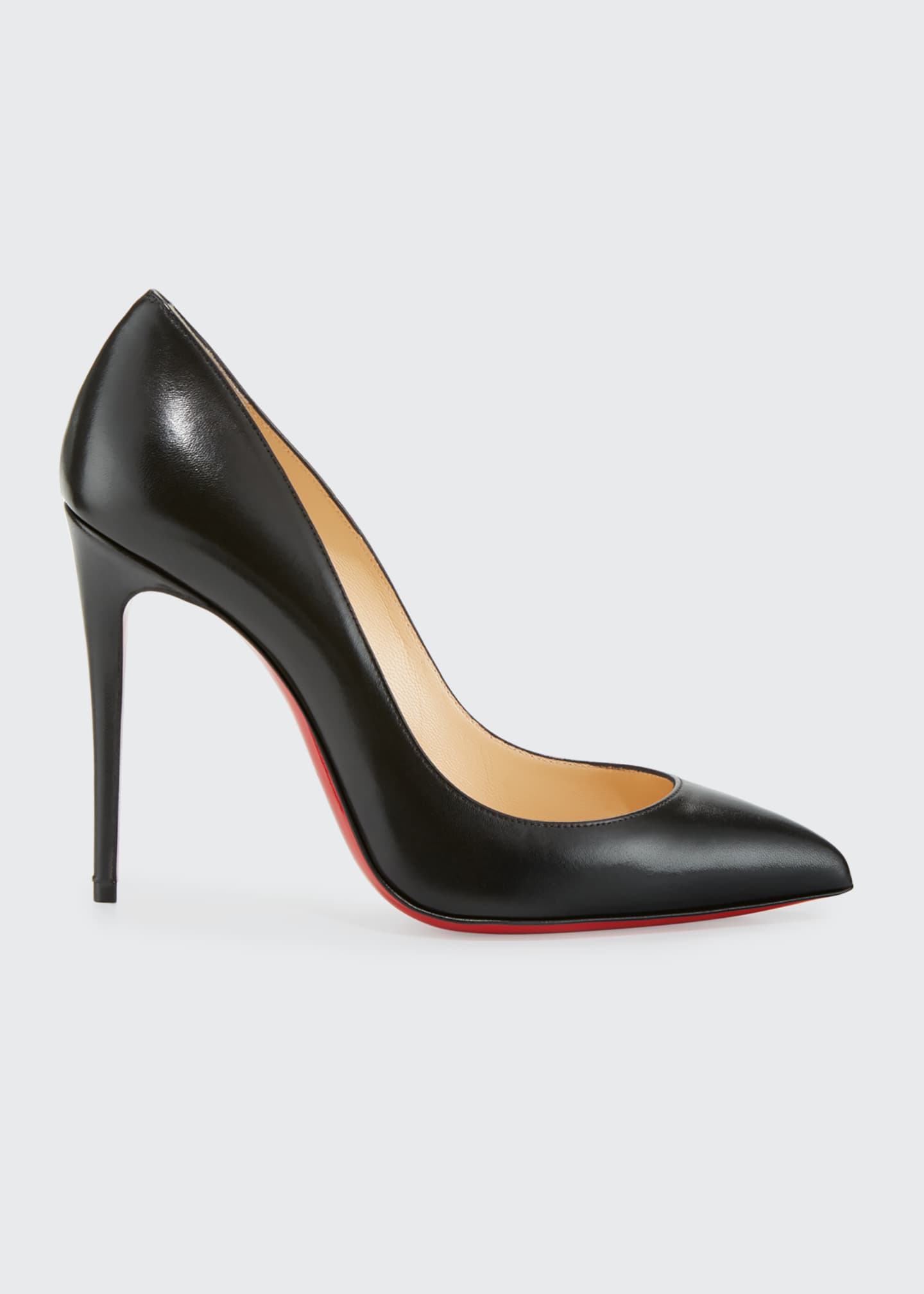 Christian Louboutin Pigalle Follies Leather 100mm Red Sole Pumps, Black ...
