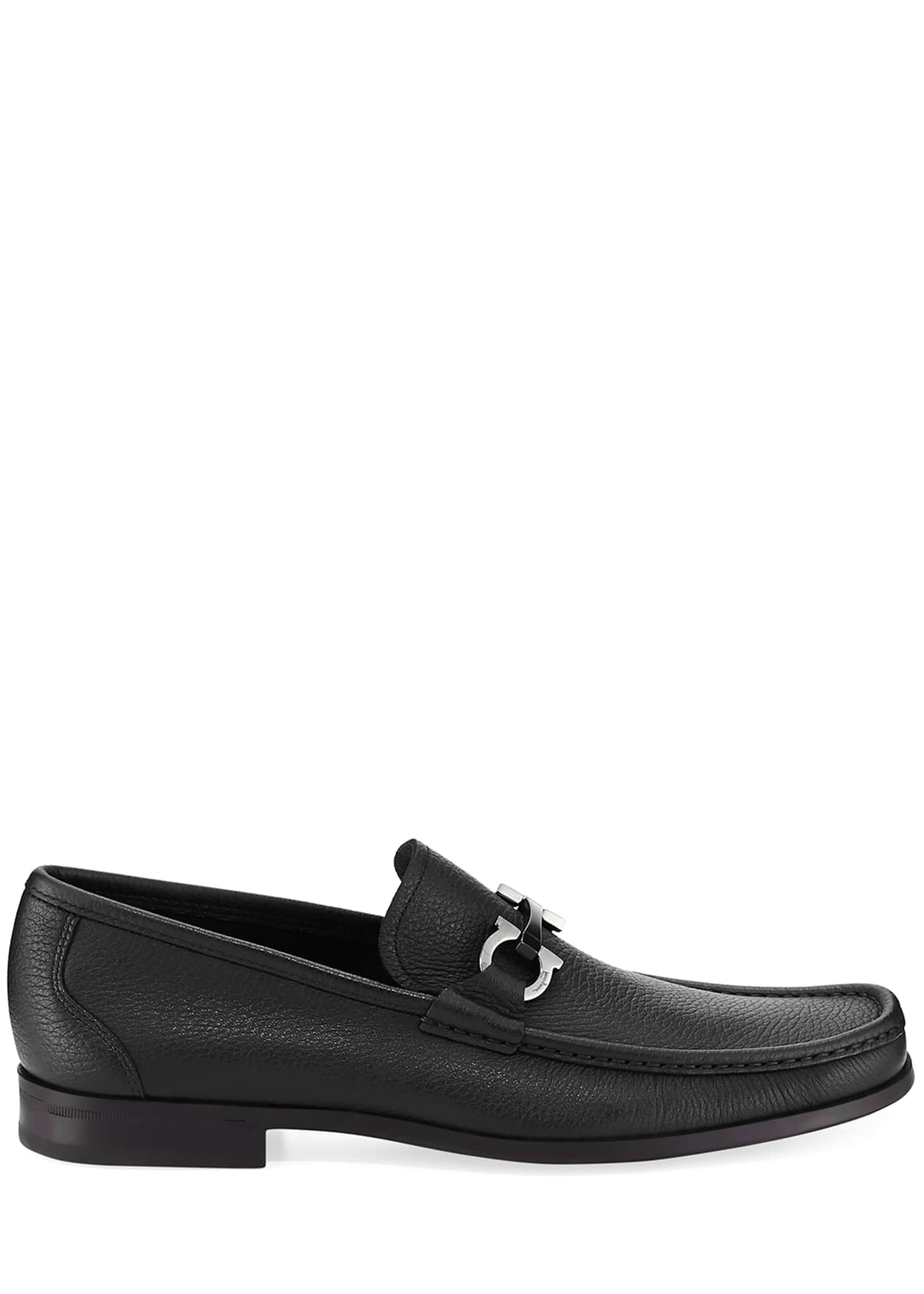 Salvatore Ferragamo Men's Grained Calf Leather Bit Loafer - Bergdorf ...