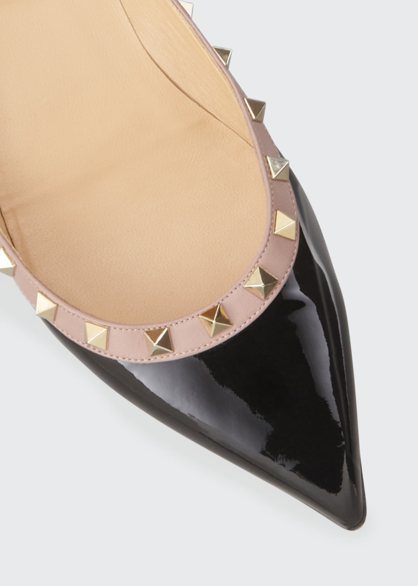 valentino garavani rockstud patent ballet flats