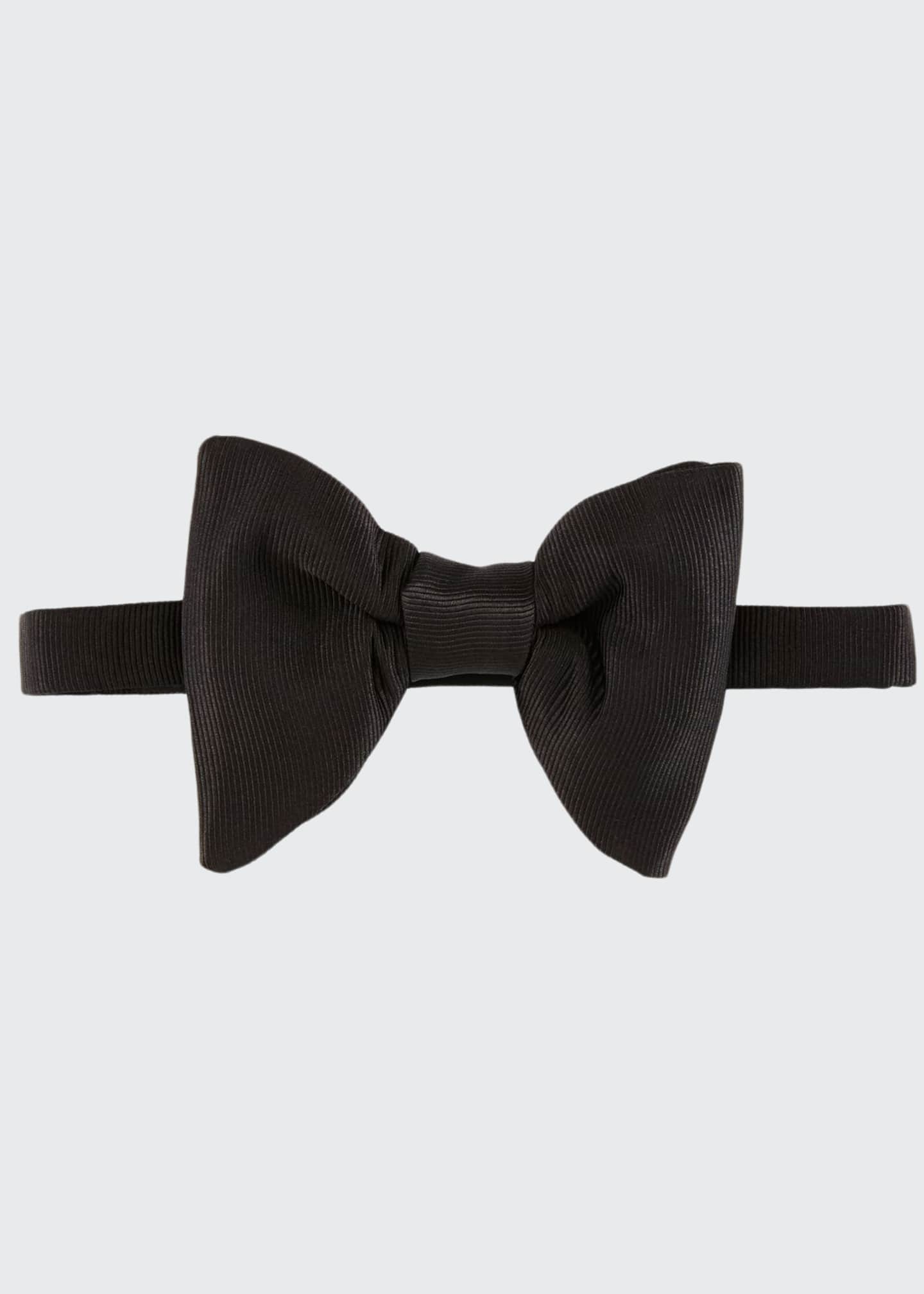 TOM FORD Large Grosgrain Bow Tie, Black Bergdorf Goodman
