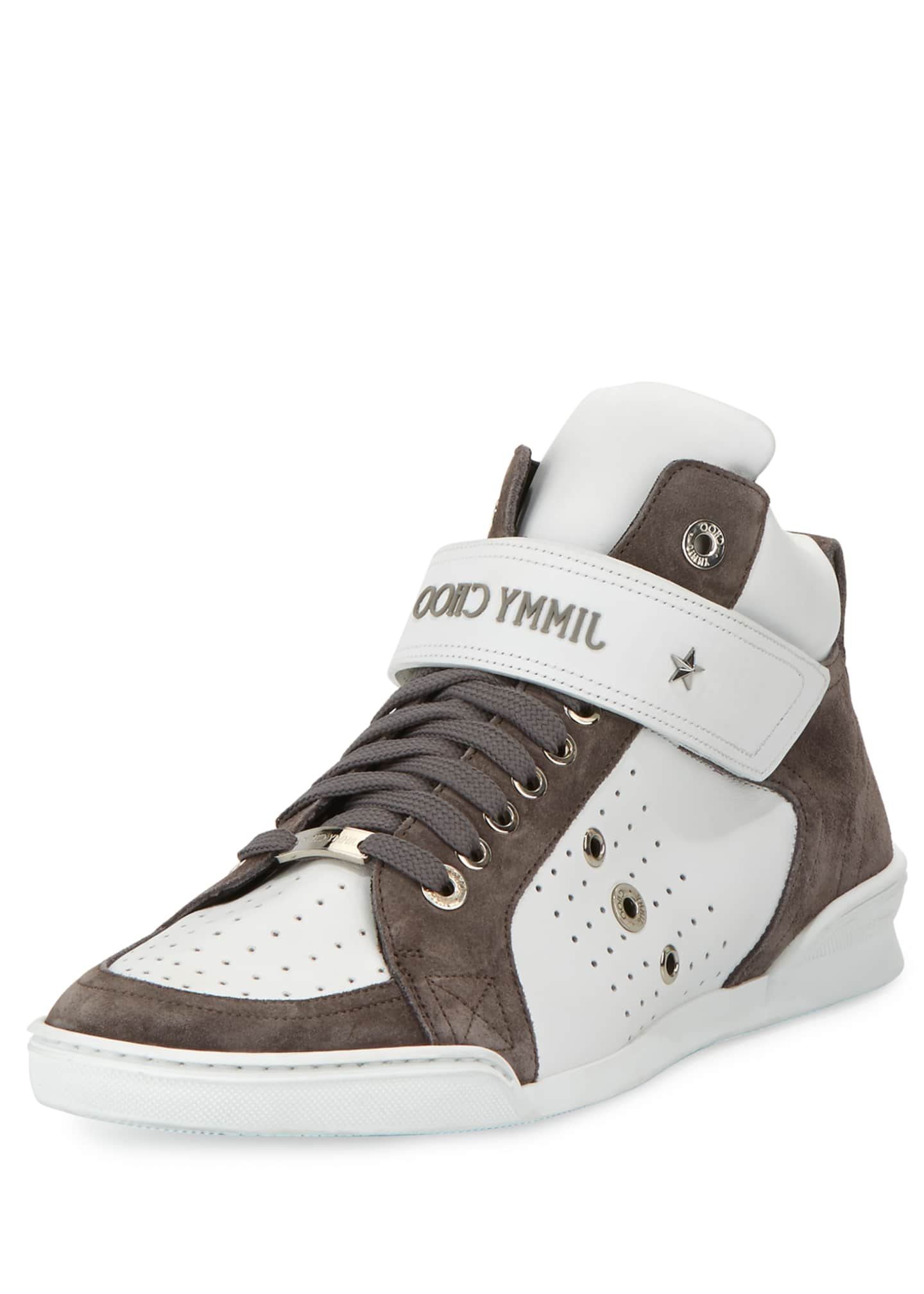 mens leather high top sneakers