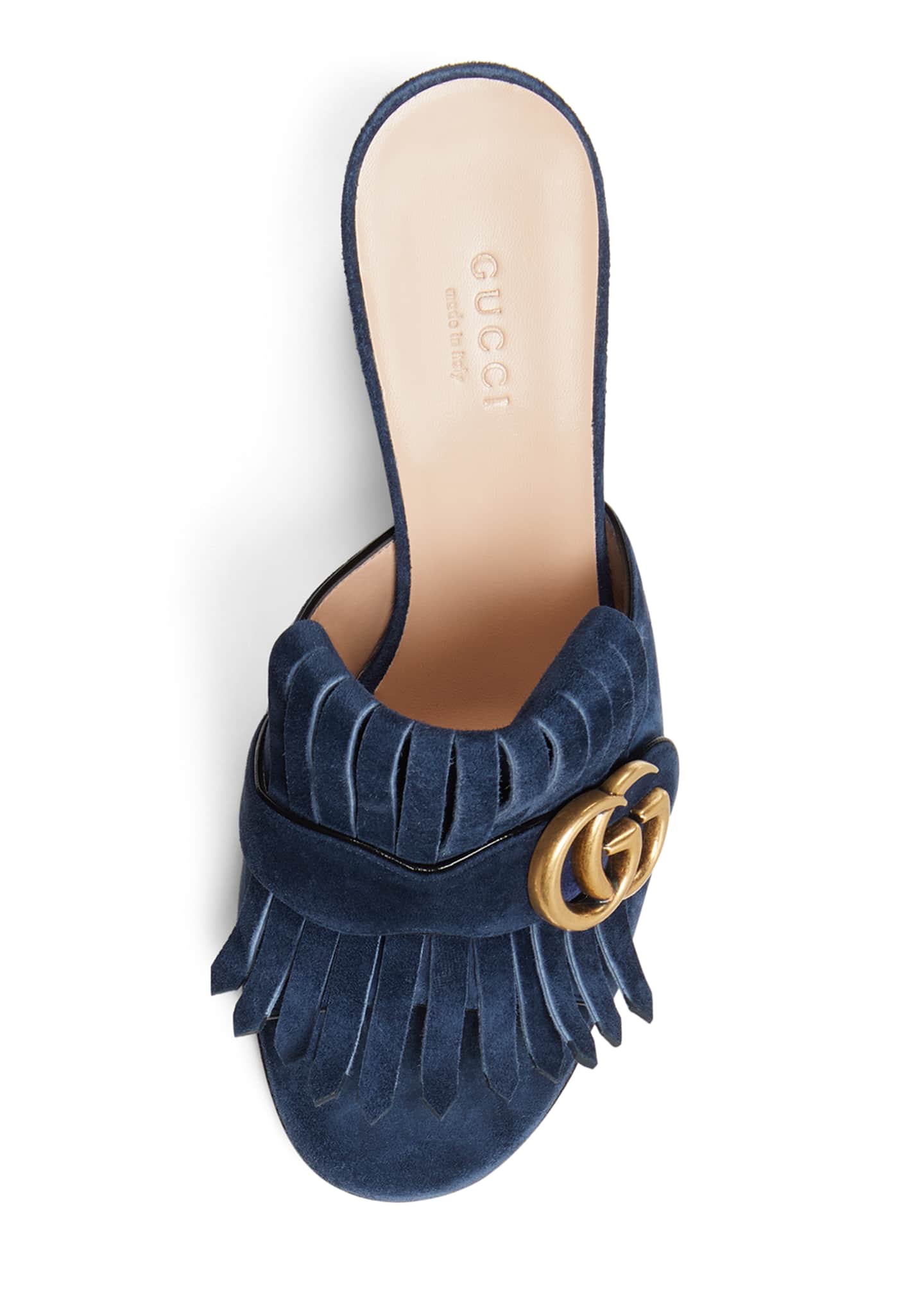 gucci marmont kiltie mule
