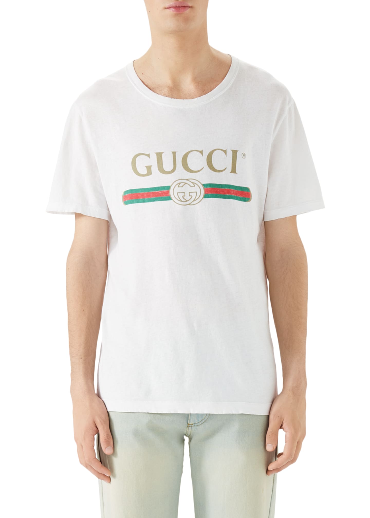 gucci washed logo tee