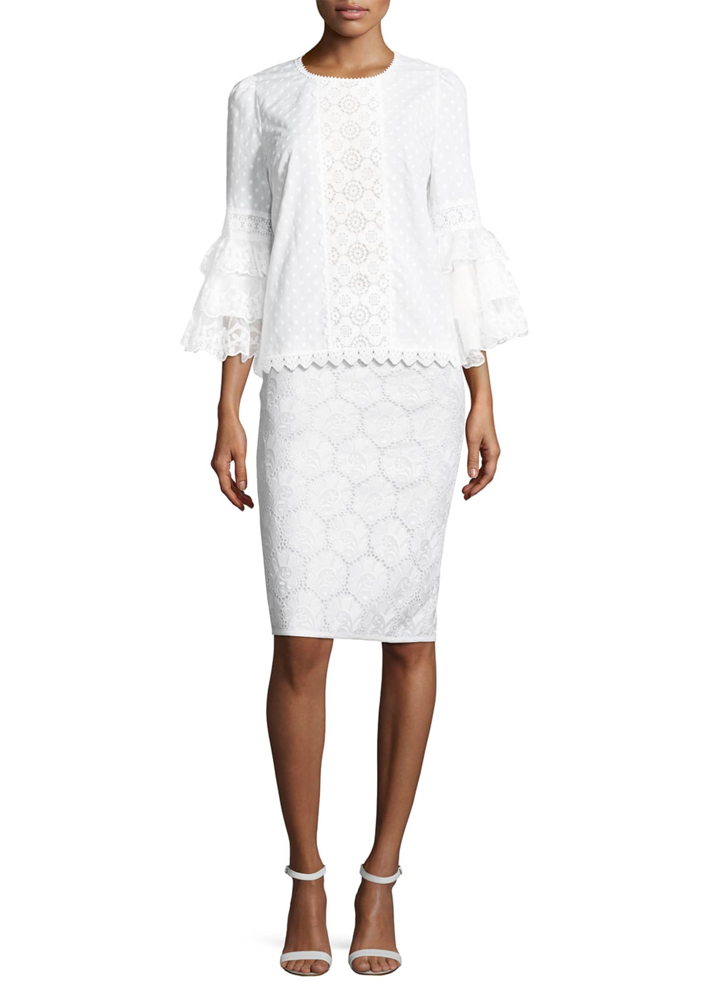 White cotton sales pencil skirt dress