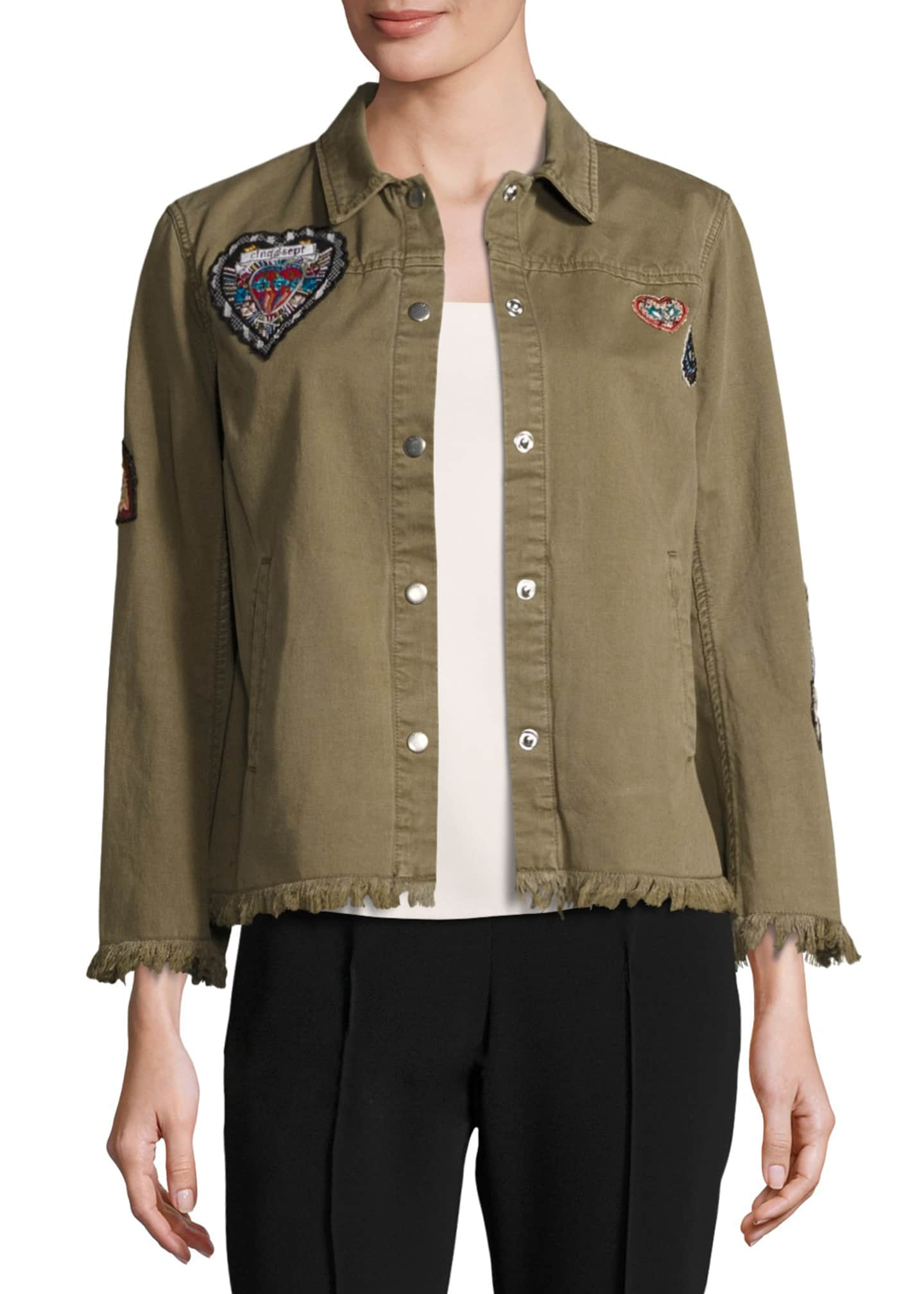 olive denim shirt