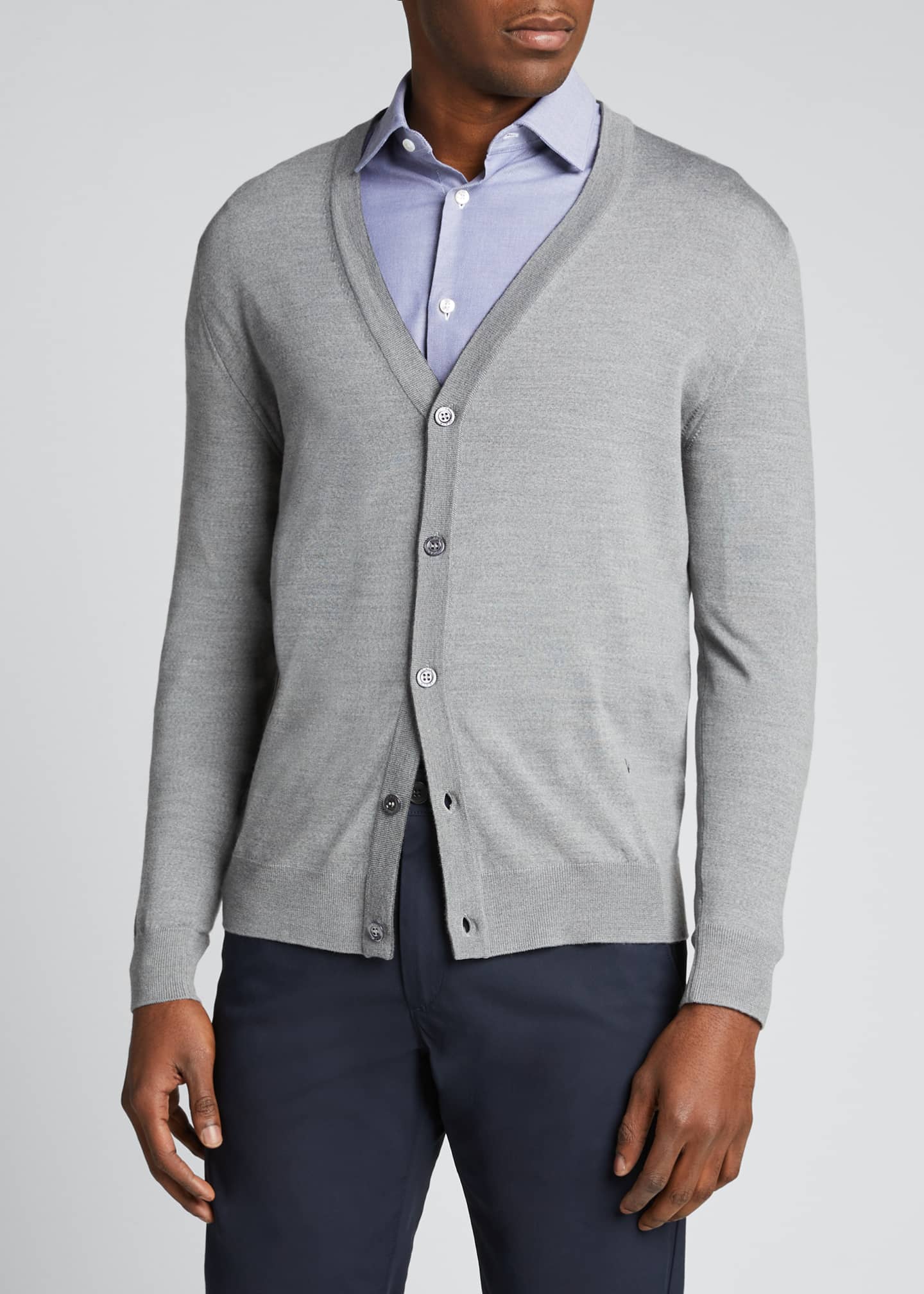Isaia Men's Merino Wool Cardigan Bergdorf Goodman