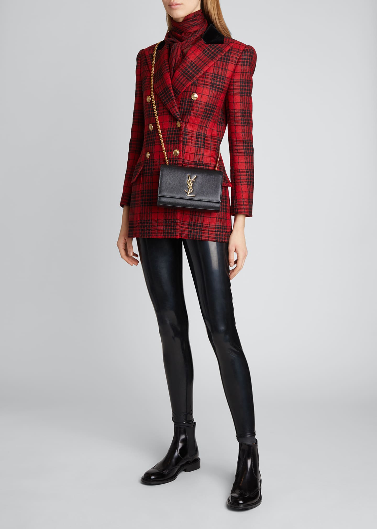 kate medium ysl monogram grain de poudre crossbody bag