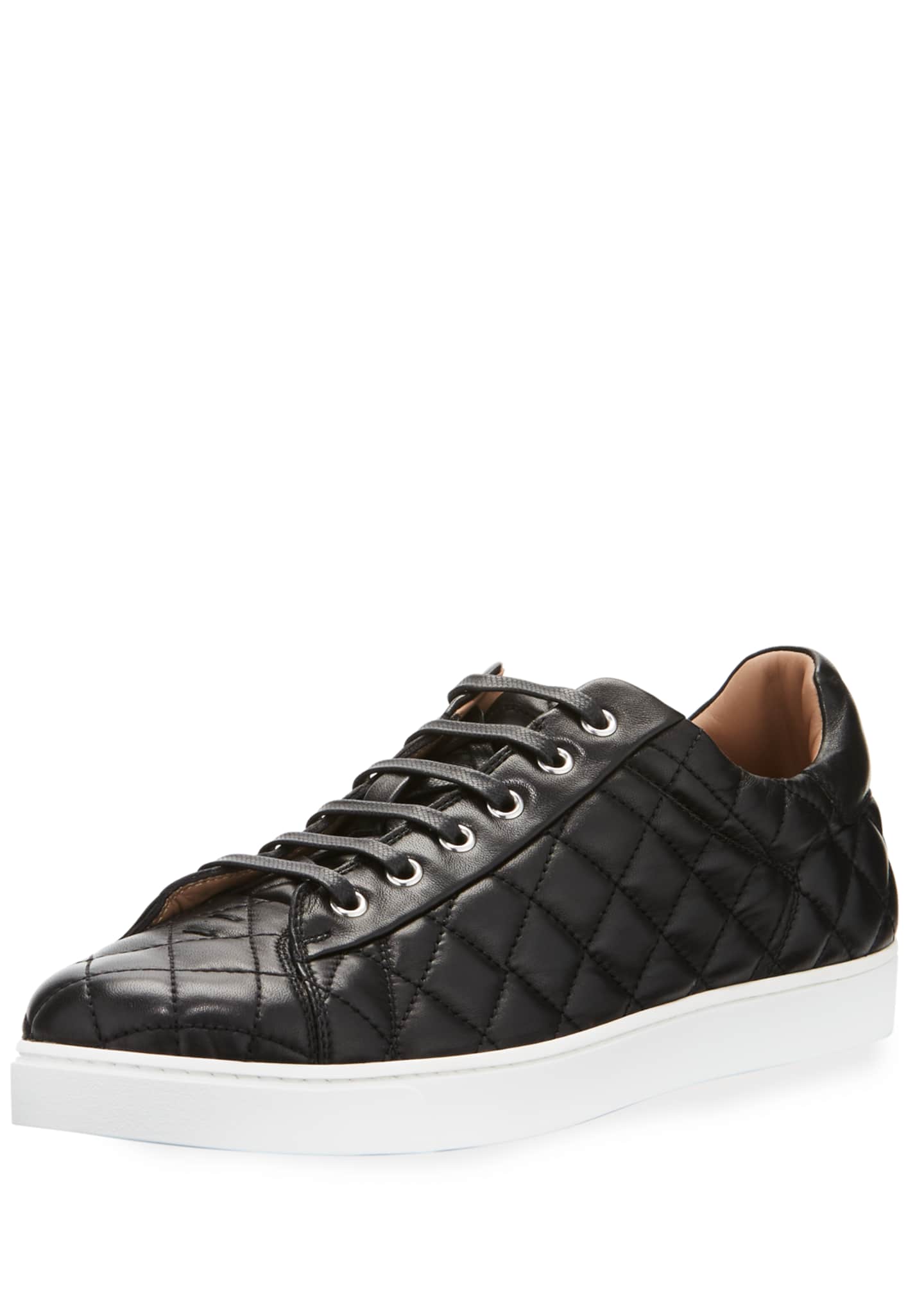 Black quilted sneakers sale