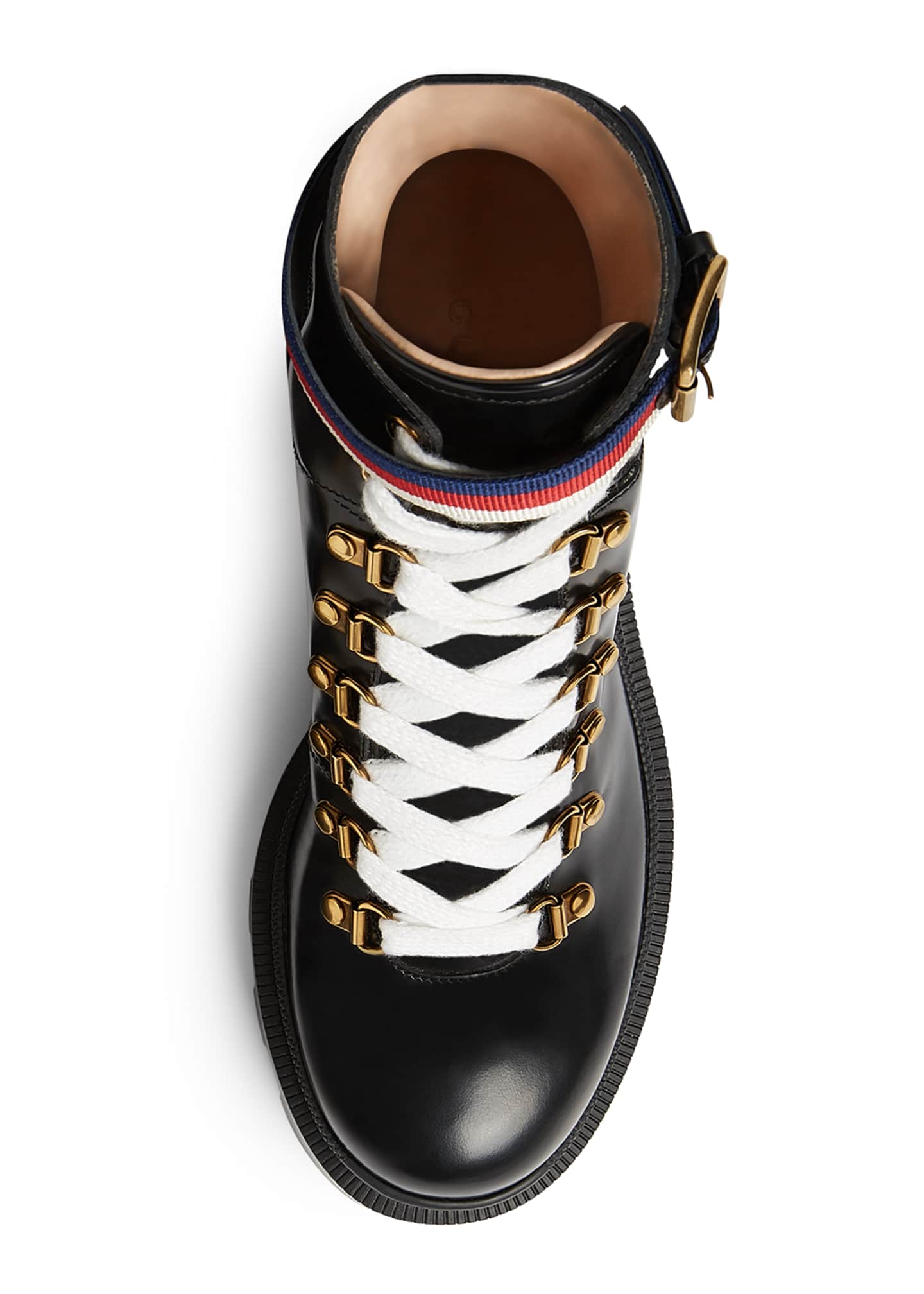 gucci leather combat boot