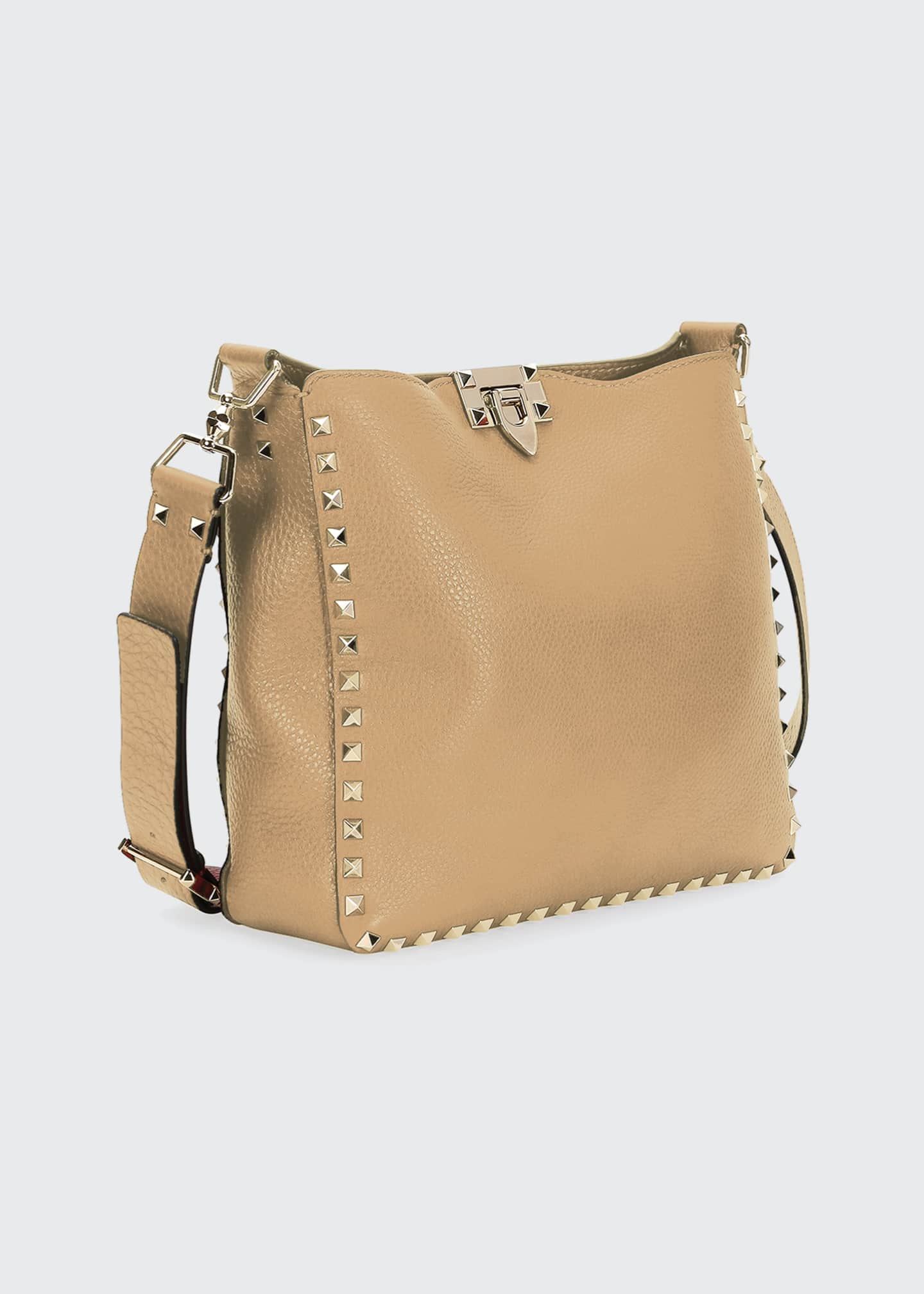 Valentino Garavani Rockstud Small Leather Hobo Bag Bergdorf Goodman