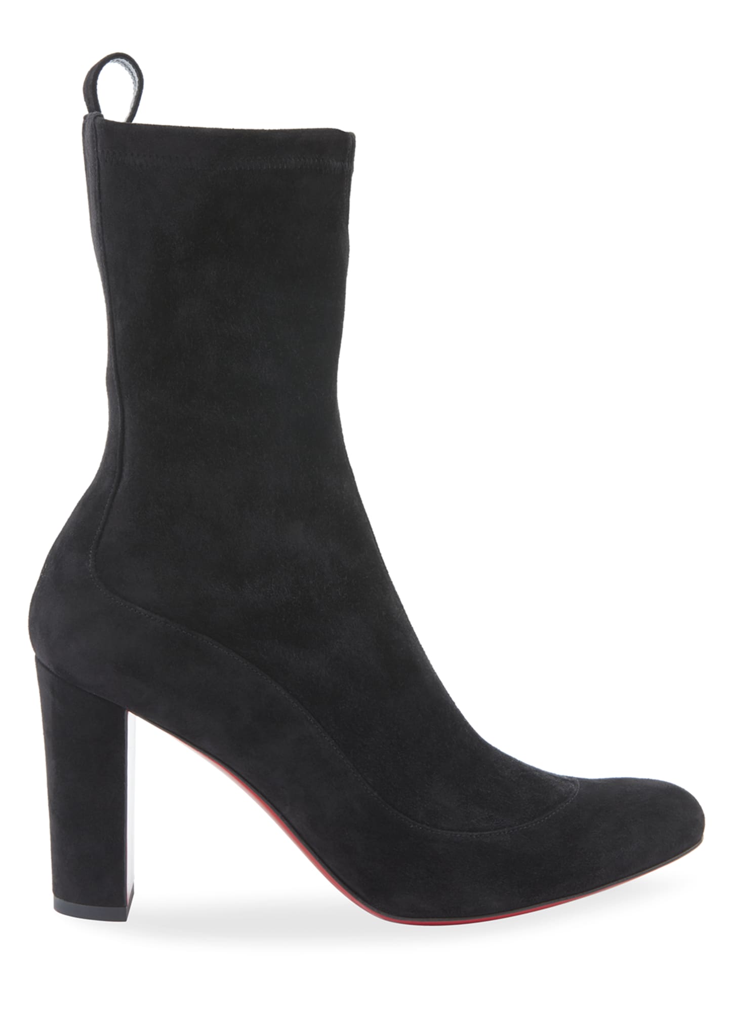 gena stretch suede midi boot