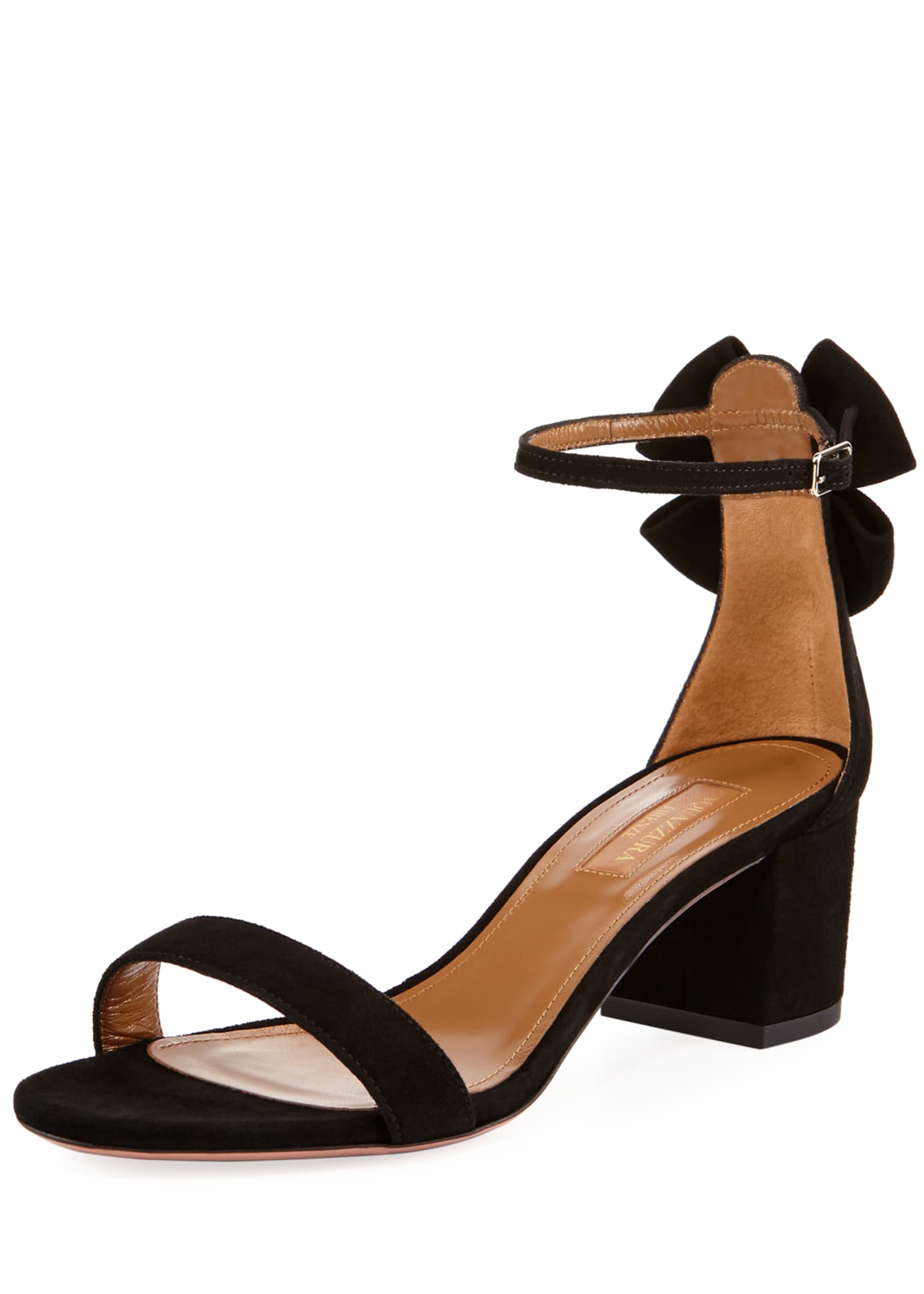 Aquazzura Siena Suede Block Heel Sandal Bergdorf Goodman