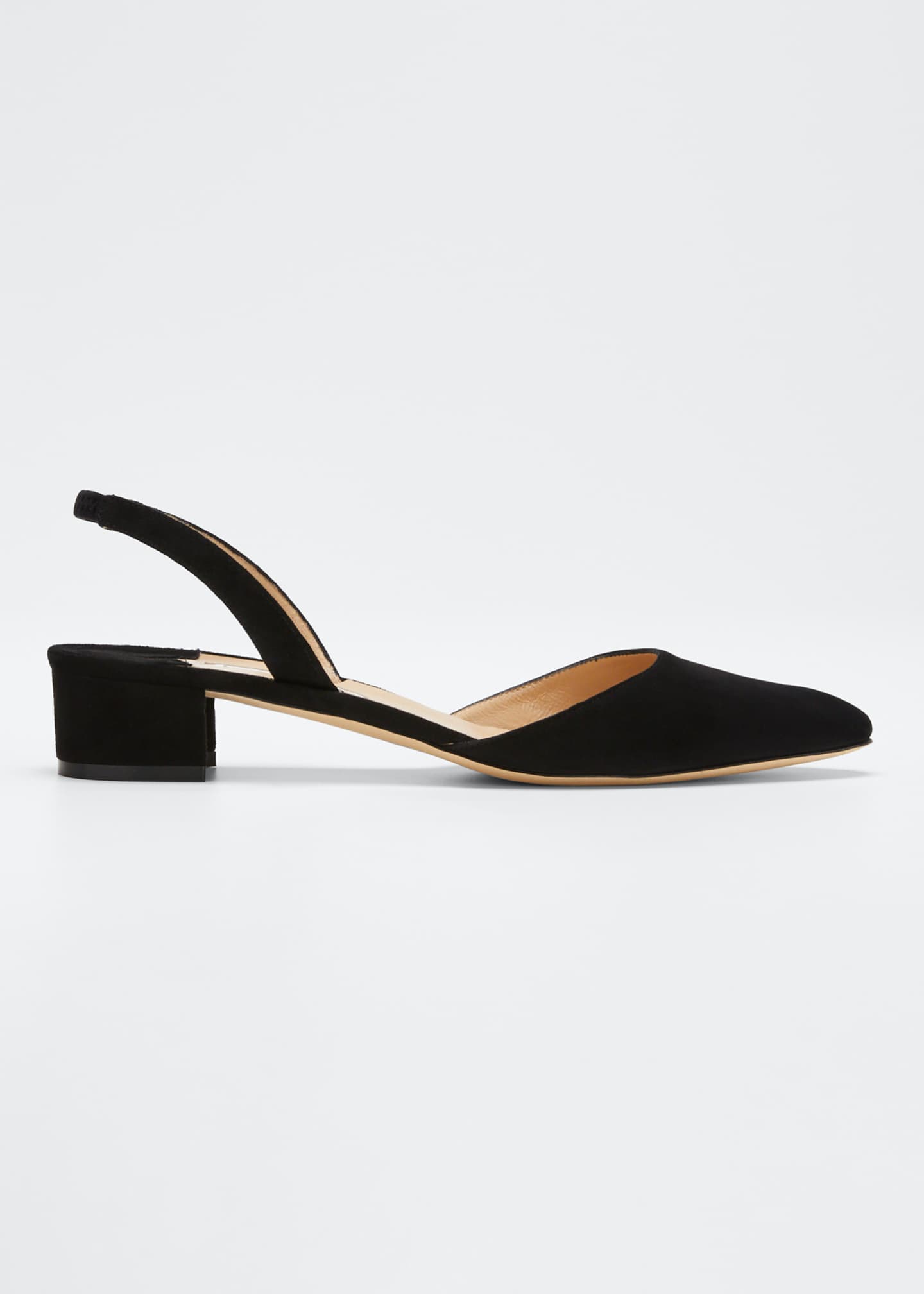 Manolo Blahnik Aspro Suede Block-Heel Slingback Pump - Bergdorf Goodman