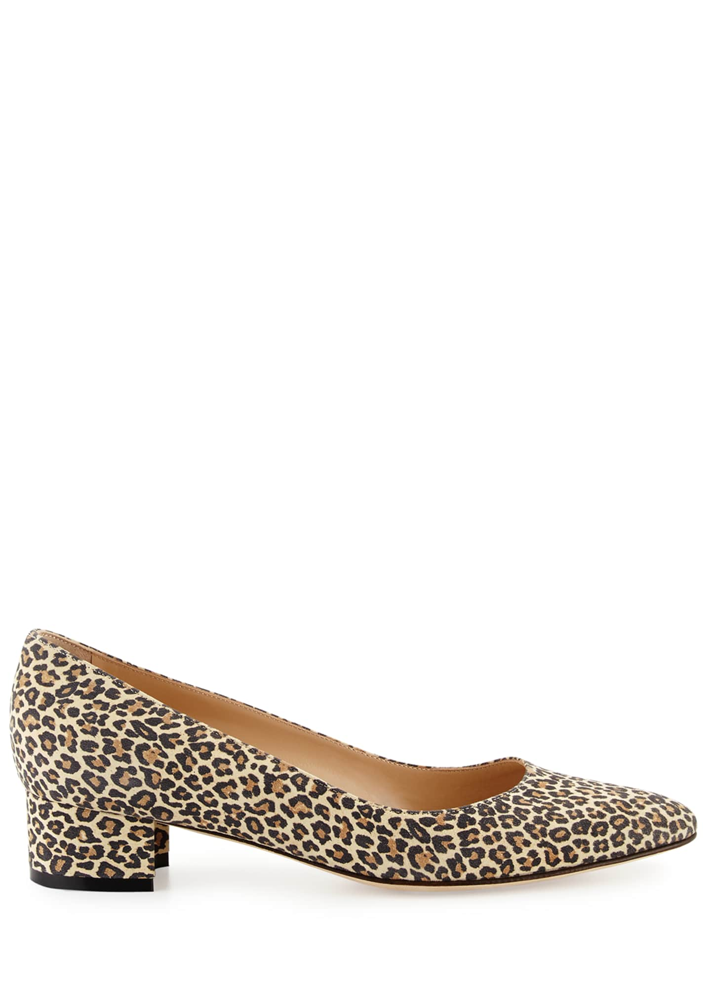 Manolo Blahnik Listony Suede Low-Heel Pumps - Bergdorf Goodman