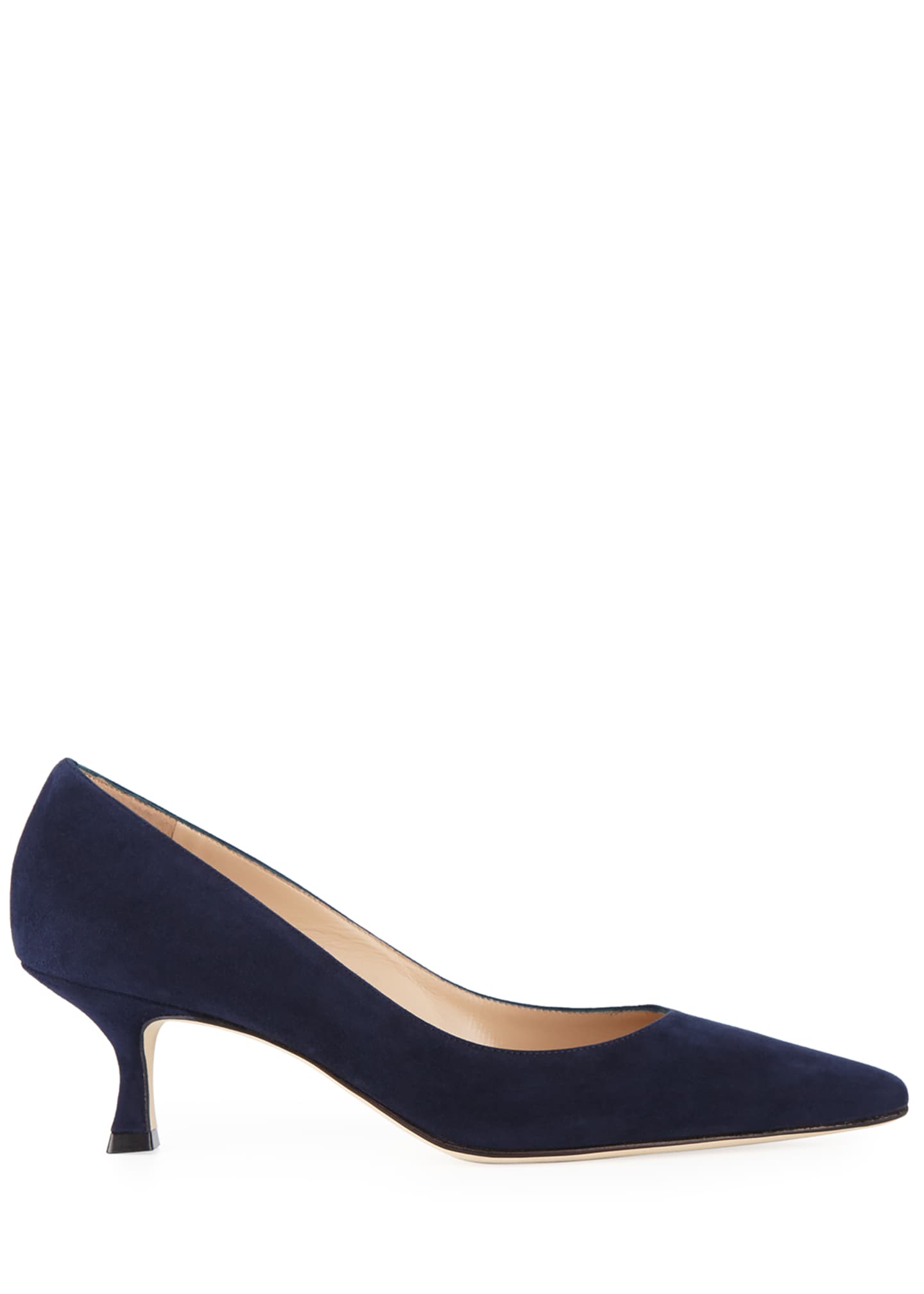Manolo Blahnik Srila Suede LowHeel Pumps Bergdorf Goodman