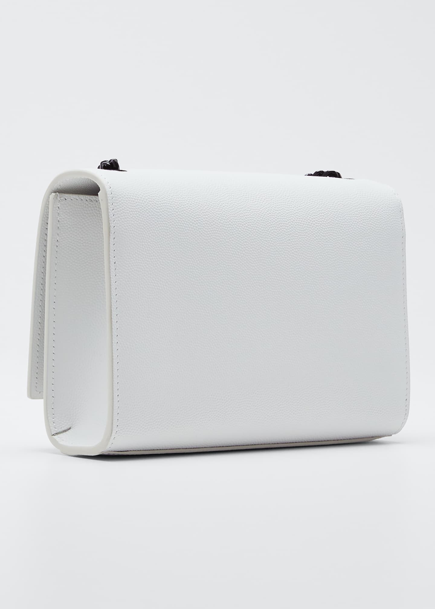 Saint Laurent Kate Small Grain de Poudre Chain Shoulder Bag, Black