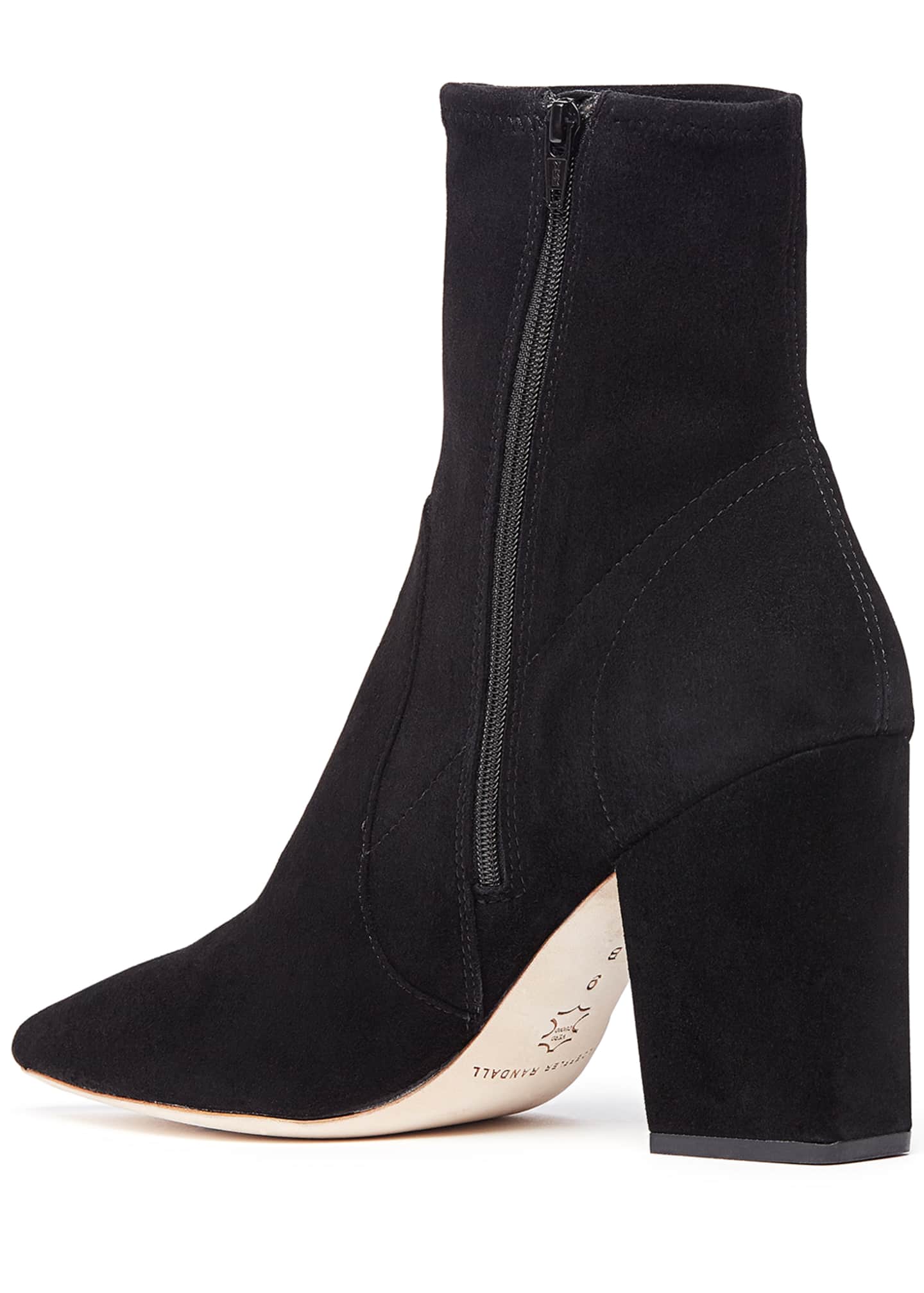 black suede boots chunky heel