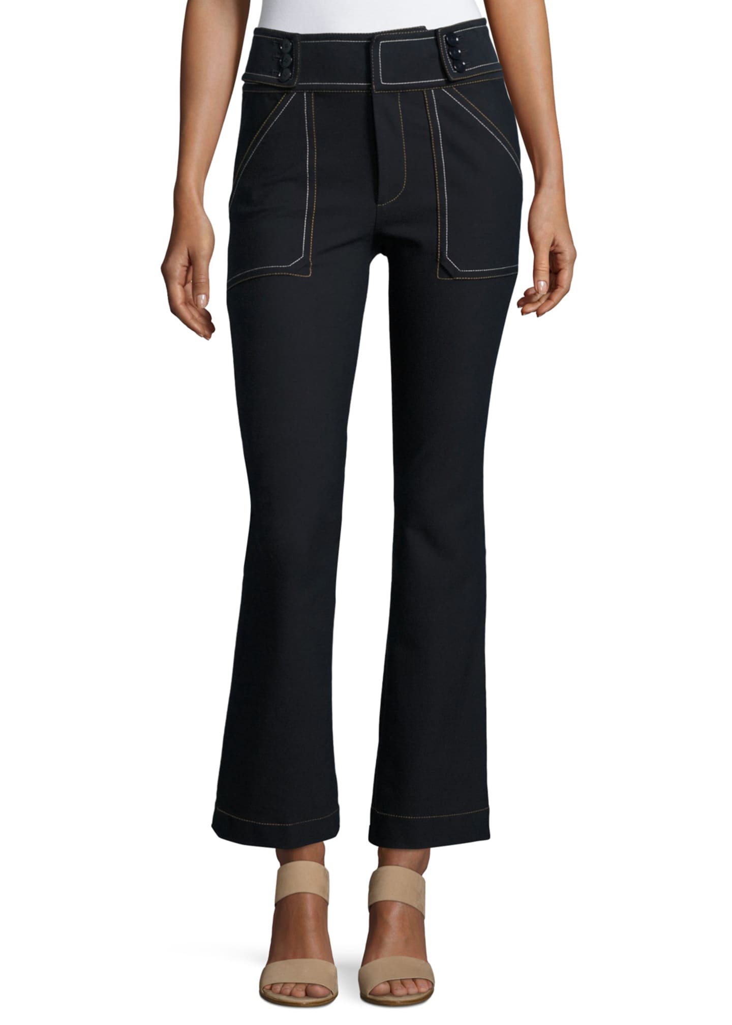 Derek lam 10 crosby cropped flare trousers discount