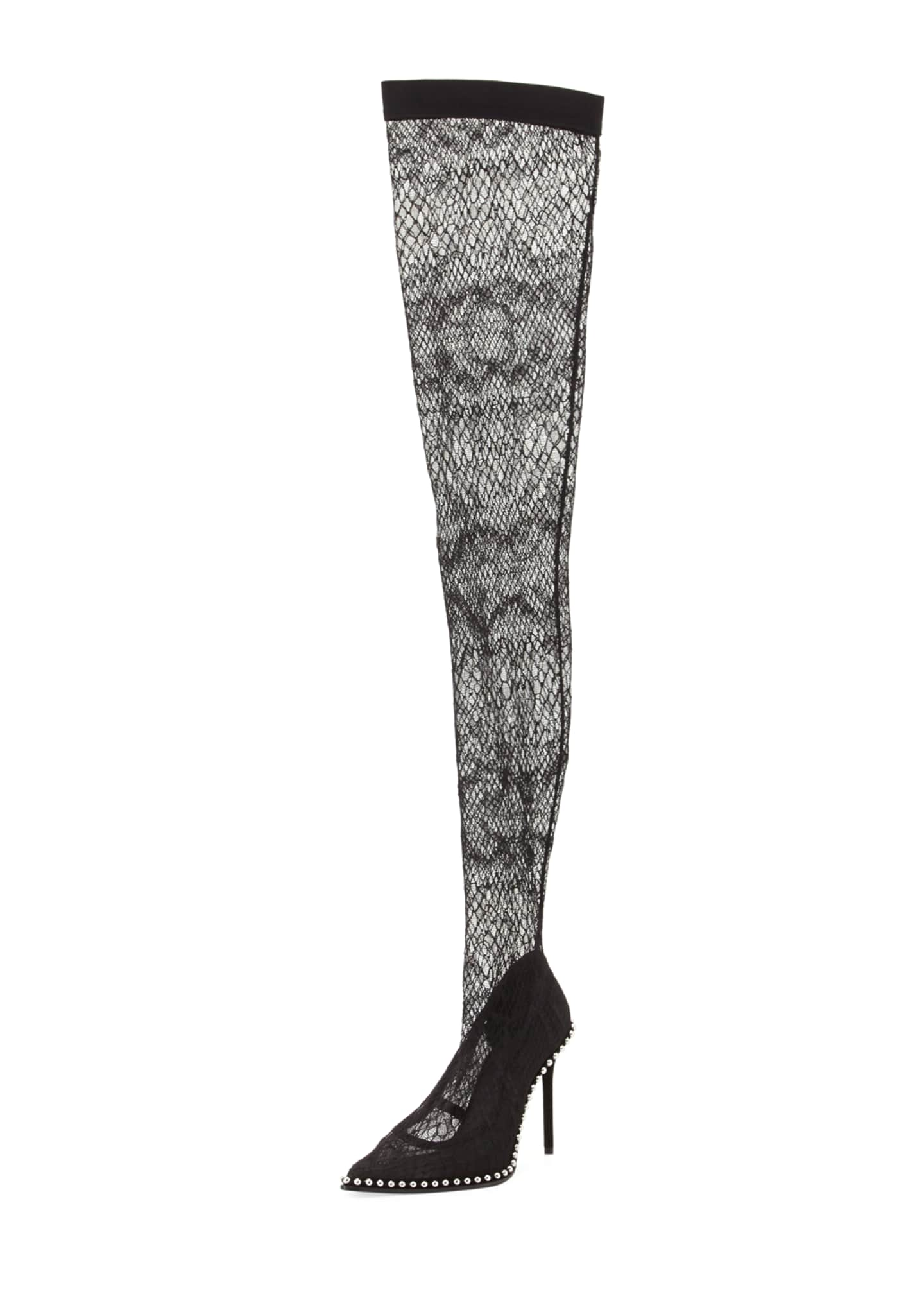 Alexander Wang Lyra Lace Over-the-Knee Boot - Bergdorf Goodman