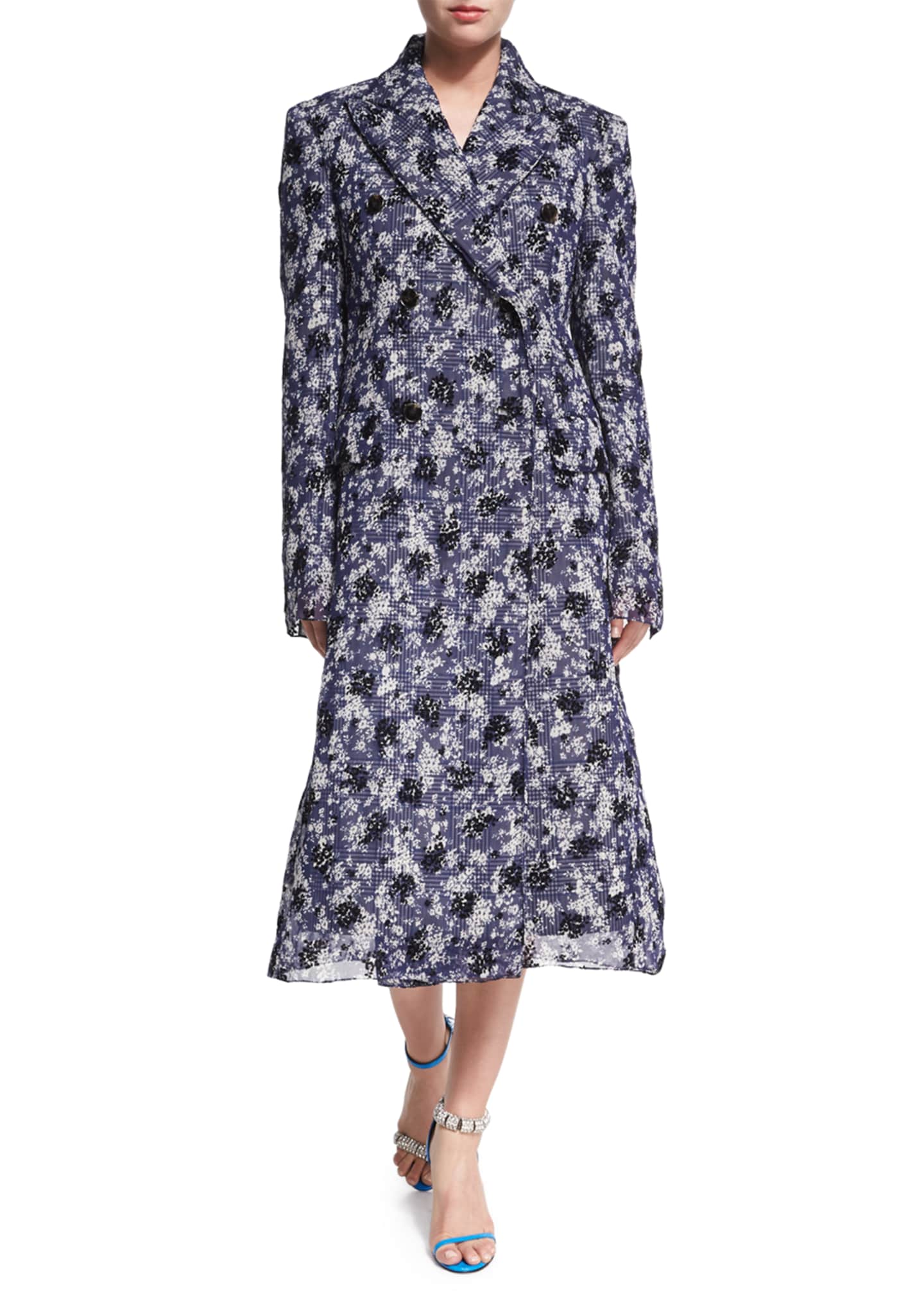 Calvin klein plaid coat store