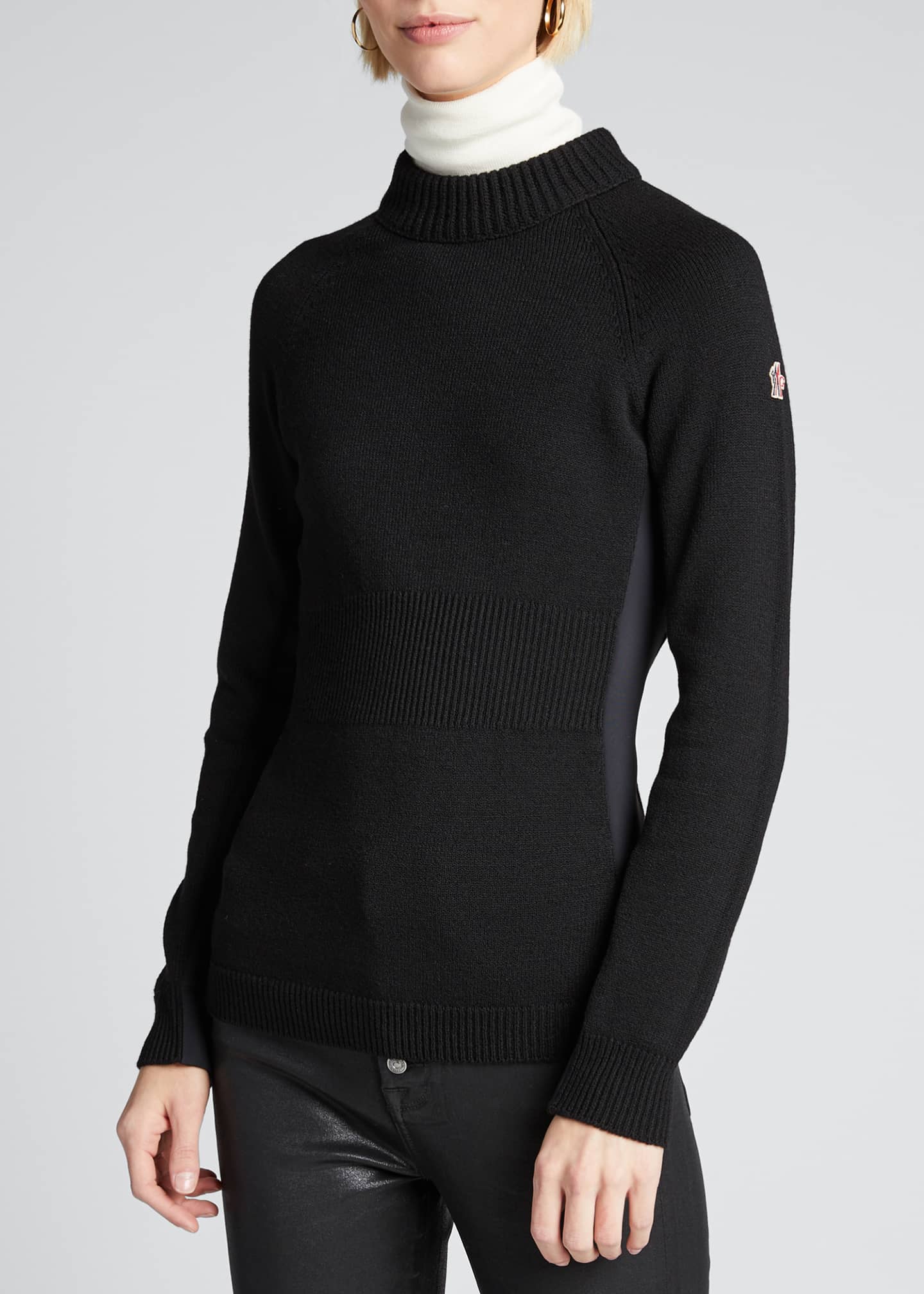 Moncler Colorblock Knitted Turtleneck Sweater - Bergdorf Goodman
