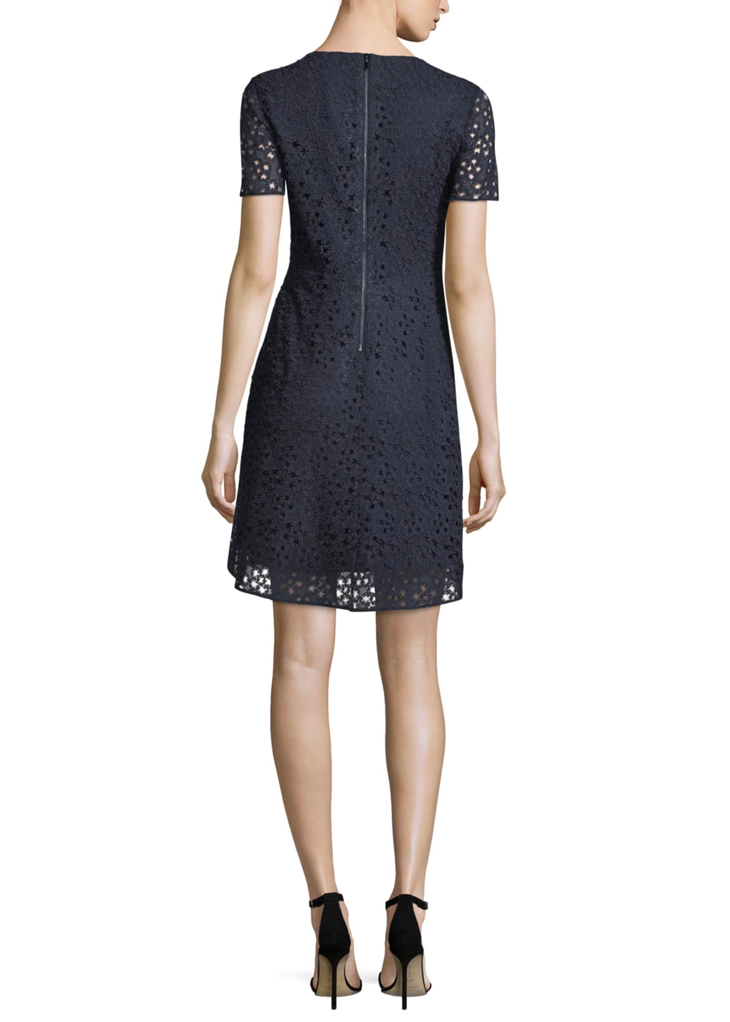 Elie tahari ophelia hot sale short sleeve dress