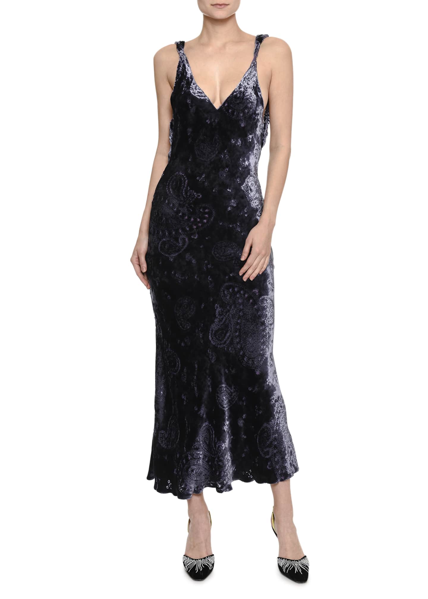 vince draped silk panel midi dress