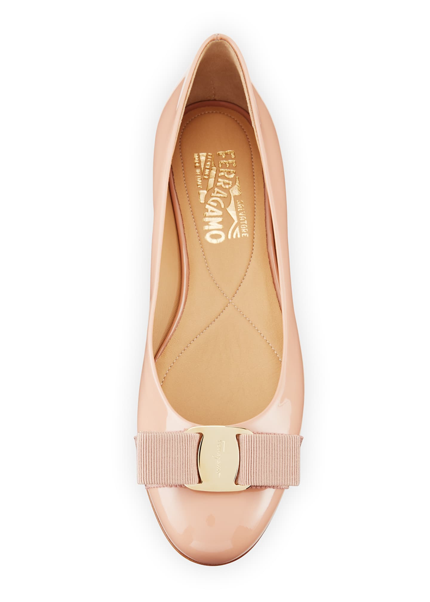 salvatore ferragamo women's varina patent ballet flat