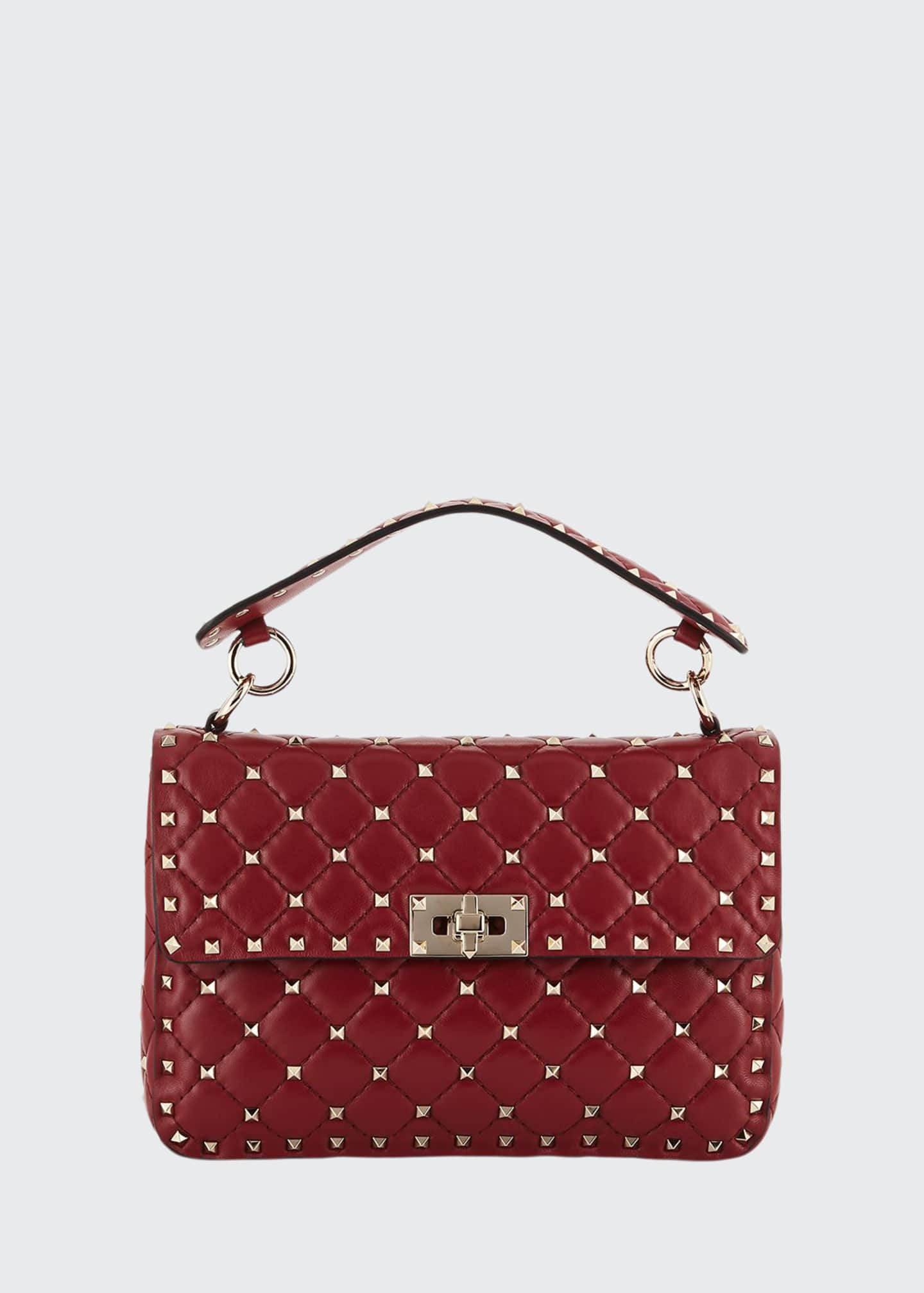 Valentino Garavani Rockstud Spike Medium Quilted TopHandle Bag