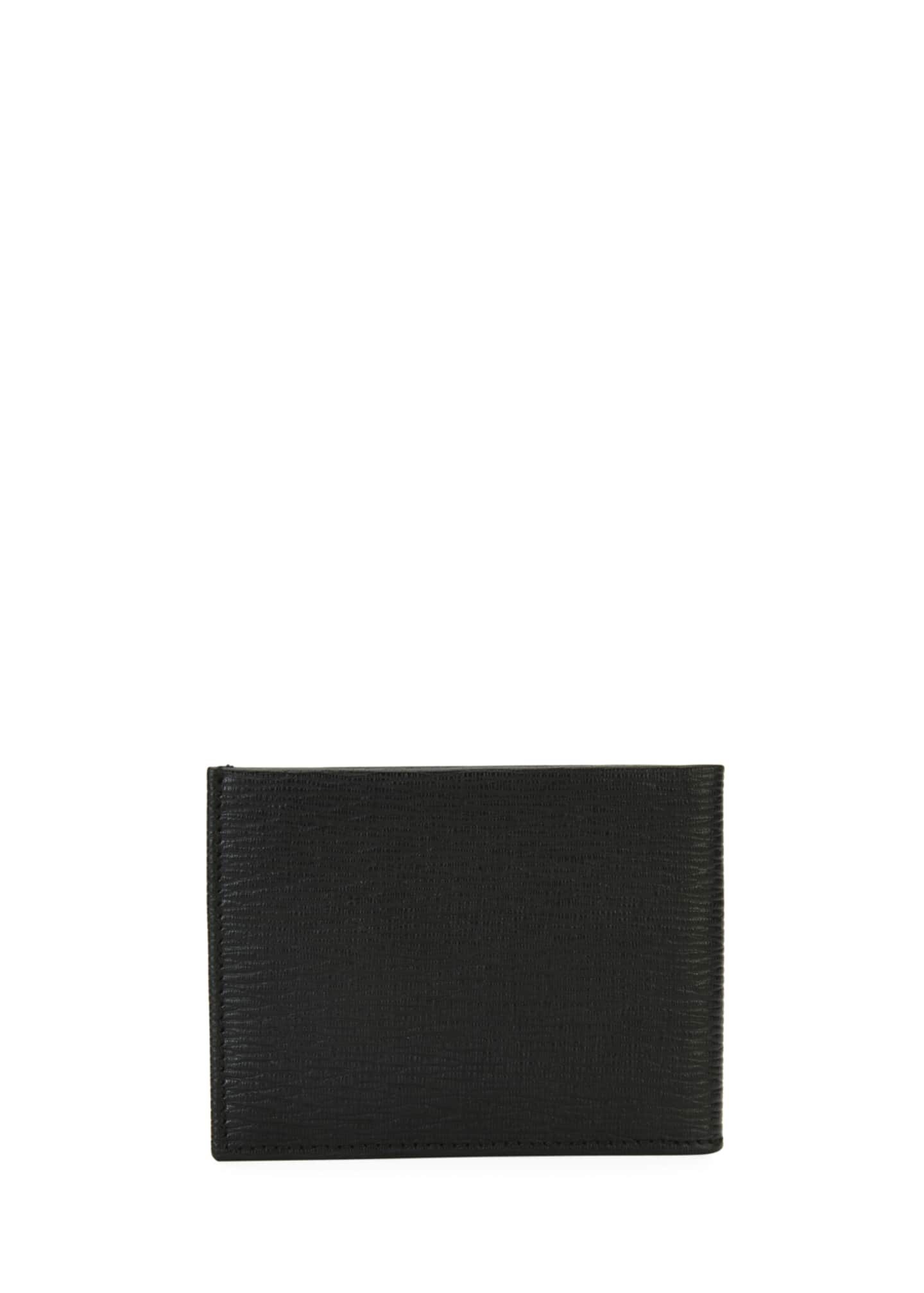 Salvatore Ferragamo Men's Revival Gancini Bi-Fold Leather Wallet, Black ...