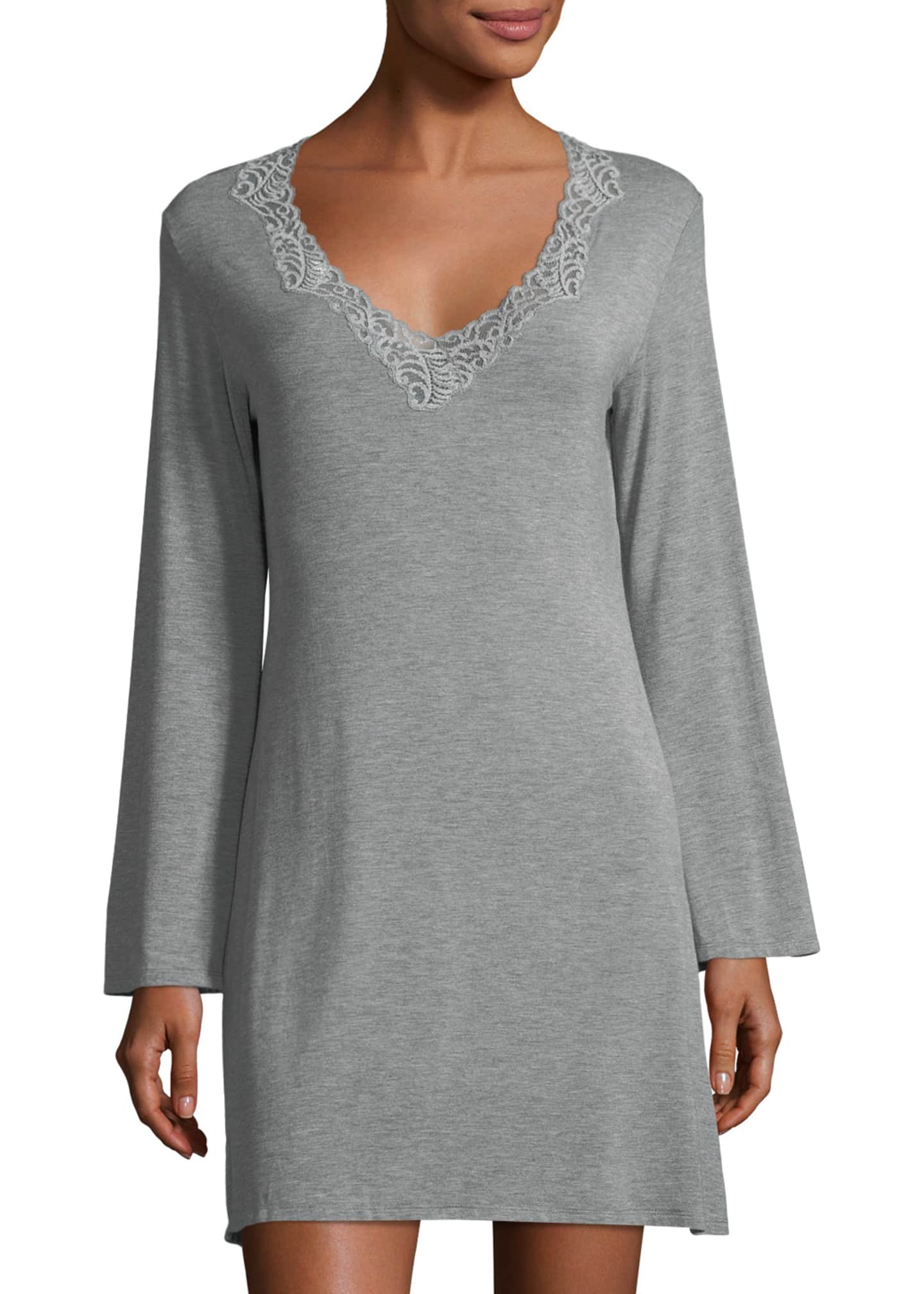 Natori Feathers LaceTrim Sleepshirt Bergdorf Goodman