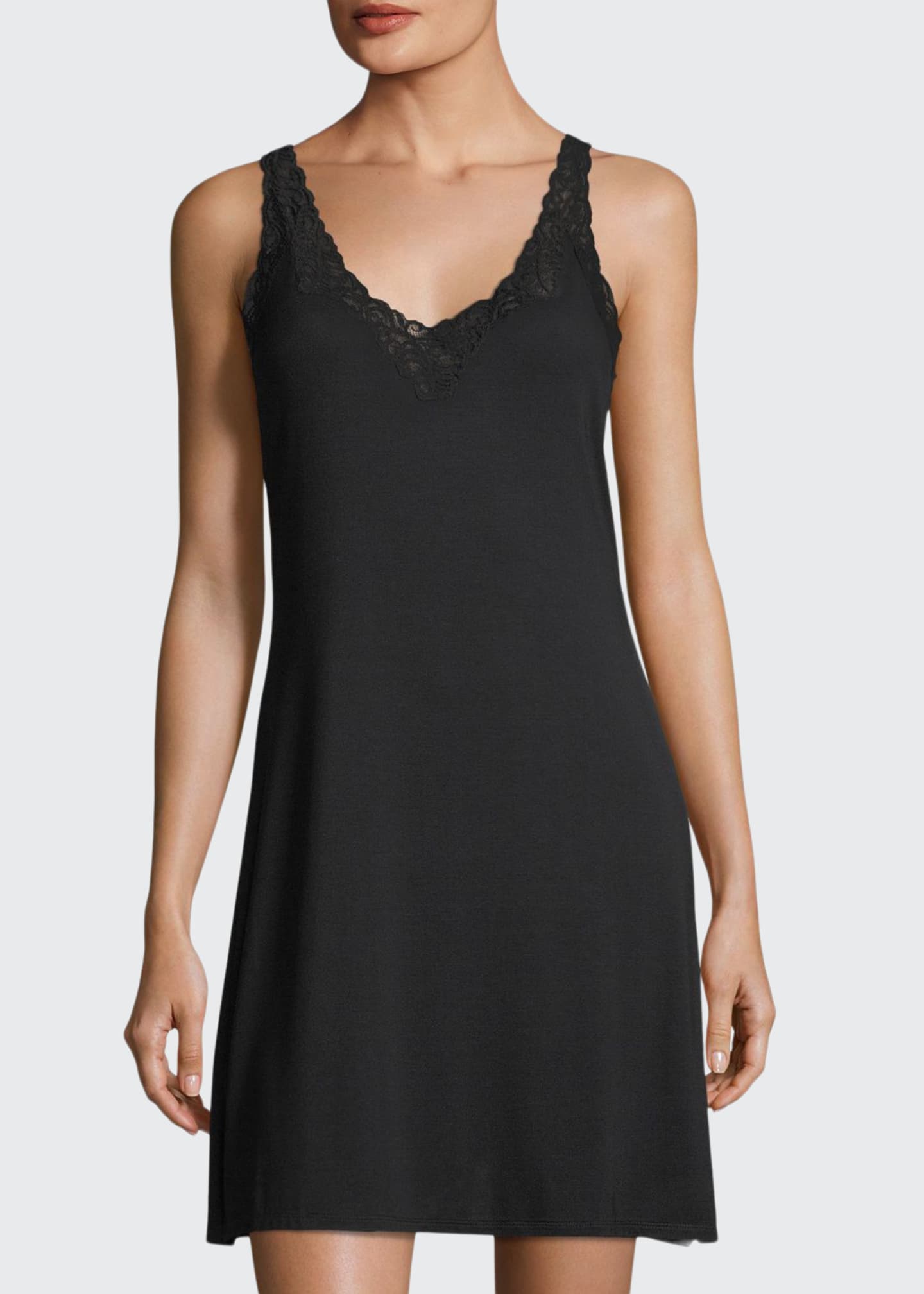 Natori Feathers Lace Trim Chemise Bergdorf Goodman