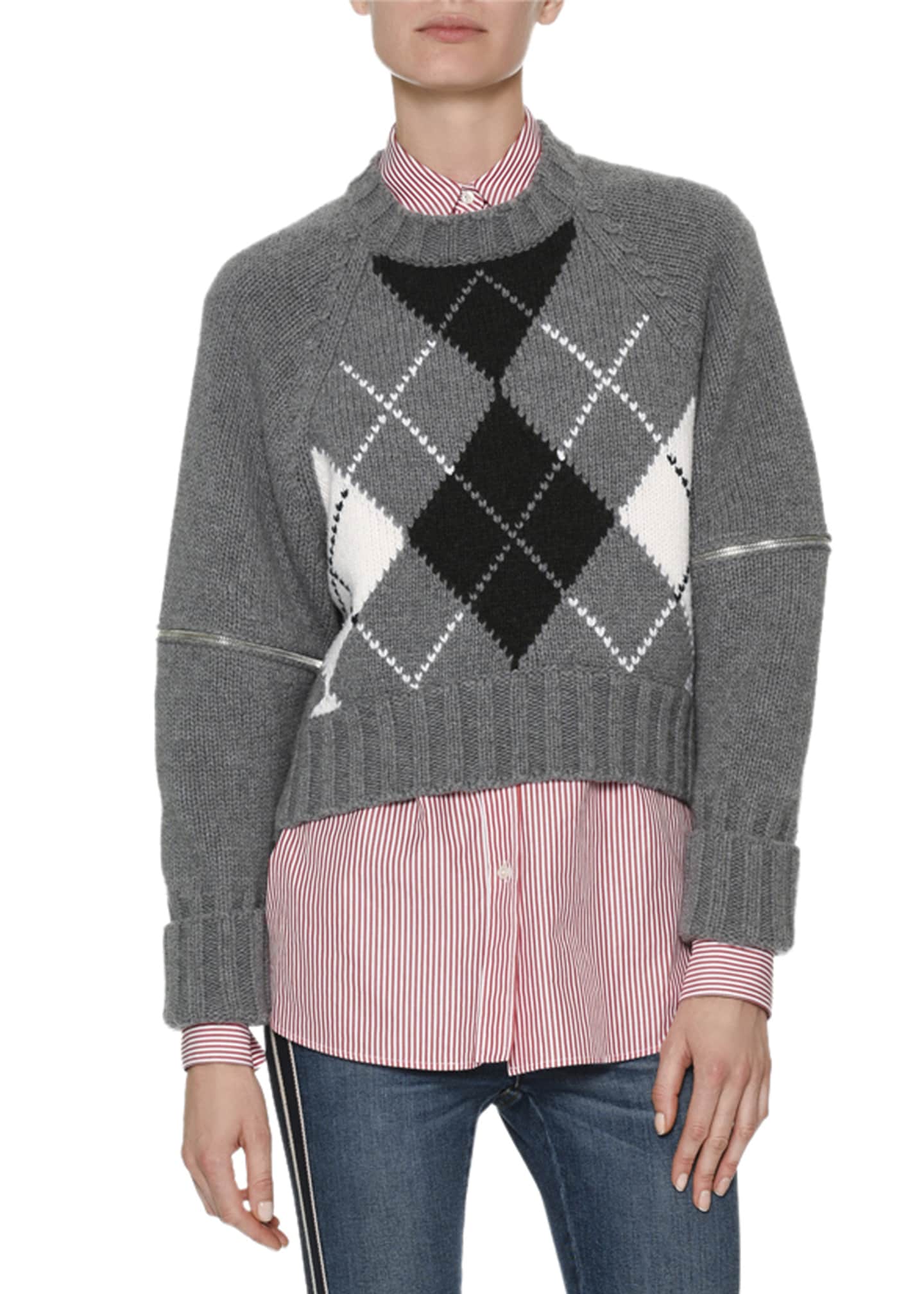 Alexander mcqueen top argyle sweater