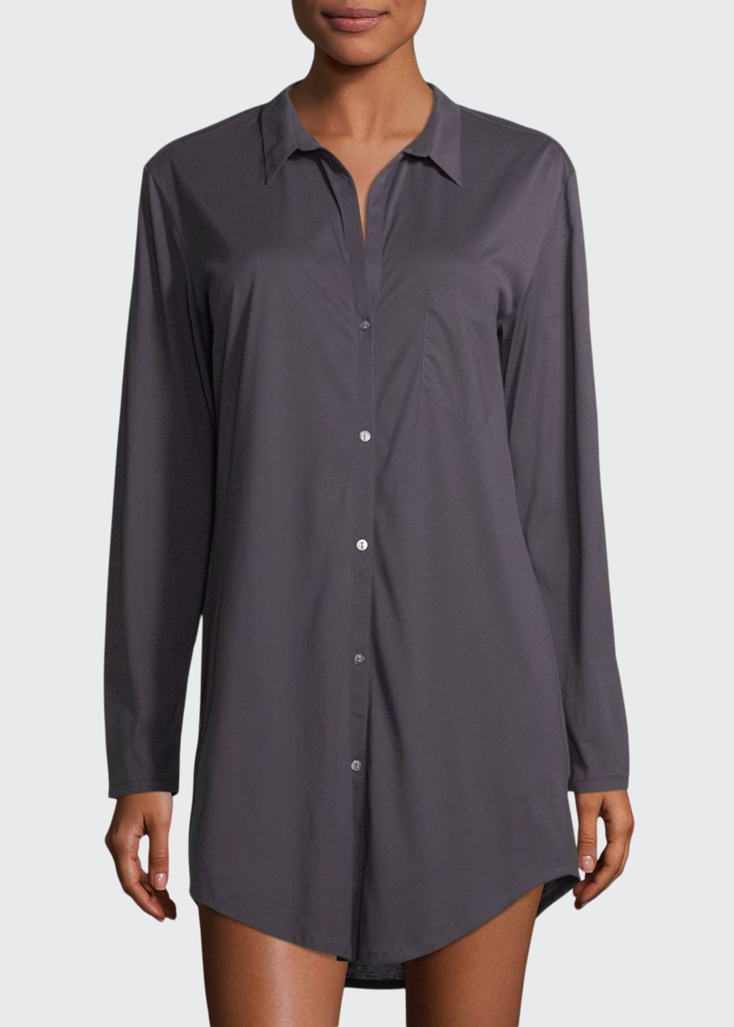 Hanro Cotton Deluxe Boyfriend Sleepshirt Bergdorf Goodman